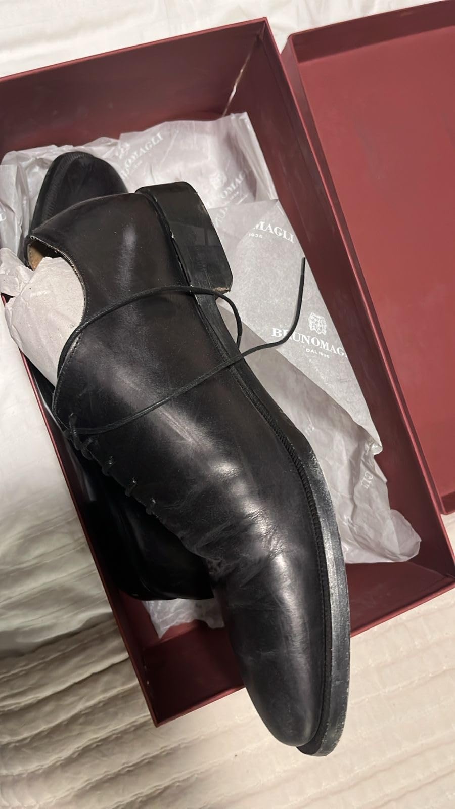 Bruno Magli Men's Salerno Oxfords, Leather Dress Shoes with Cap Toe customer photo 1