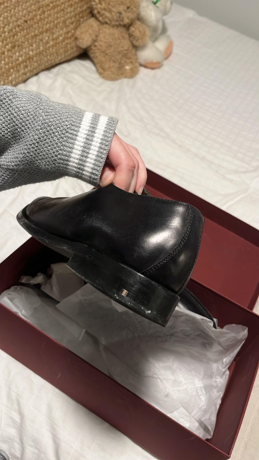 Bruno Magli Men's Salerno Oxfords, Leather Dress Shoes with Cap Toe customer photo 2