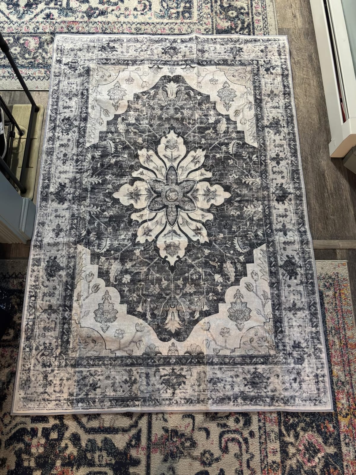 RELEANY Washable Area Rug, Small 2x3, Brick/Brown/Green | Non-Slip, Water Repellent, Pet Friendly, Easy to Clean, Vintage Floral Boho Decor for Kitchen Entryway Bathroom customer photo 2
