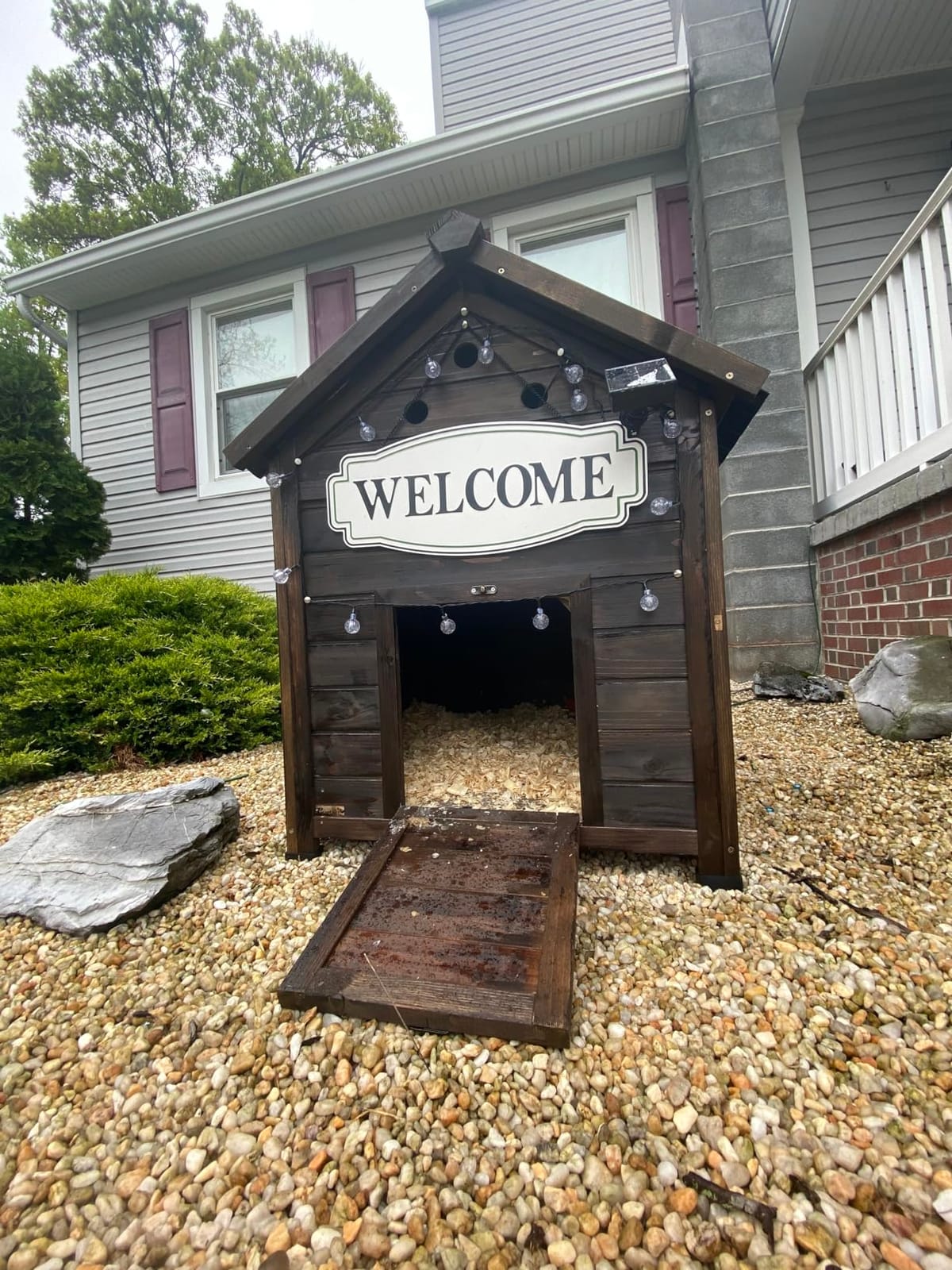 PawHut Duck Coop, Wooden Duck House, Outdoor Small Animal House with Openable Roof, Double Doors, Removable Base for 1-3 Ducks, Chickens, Rabbits, Cats, Natural Wood customer photo 2