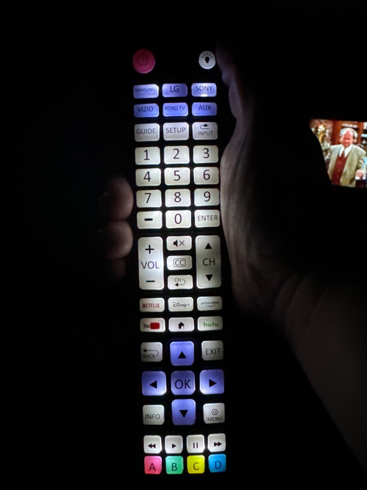 UltraPro Backlit OneTouch Universal Remote Control, Replacement TV Remote | Samsung, LG TV Remote, Vizio, Sony, Roku and More customer photo 2