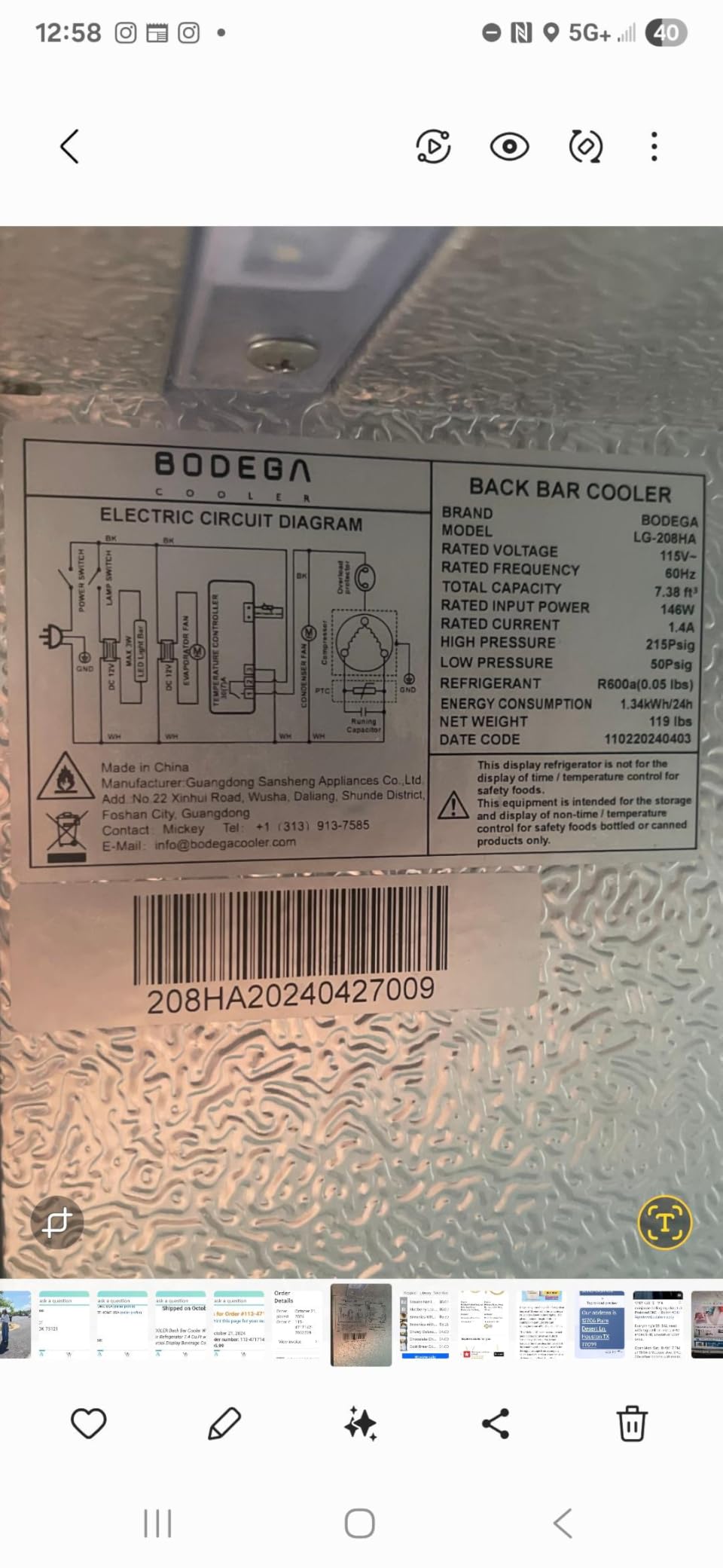 BODEGACOOLER Back Bar Cooler, 2 Door Commercial Beverage Refrigerator customer photo 1