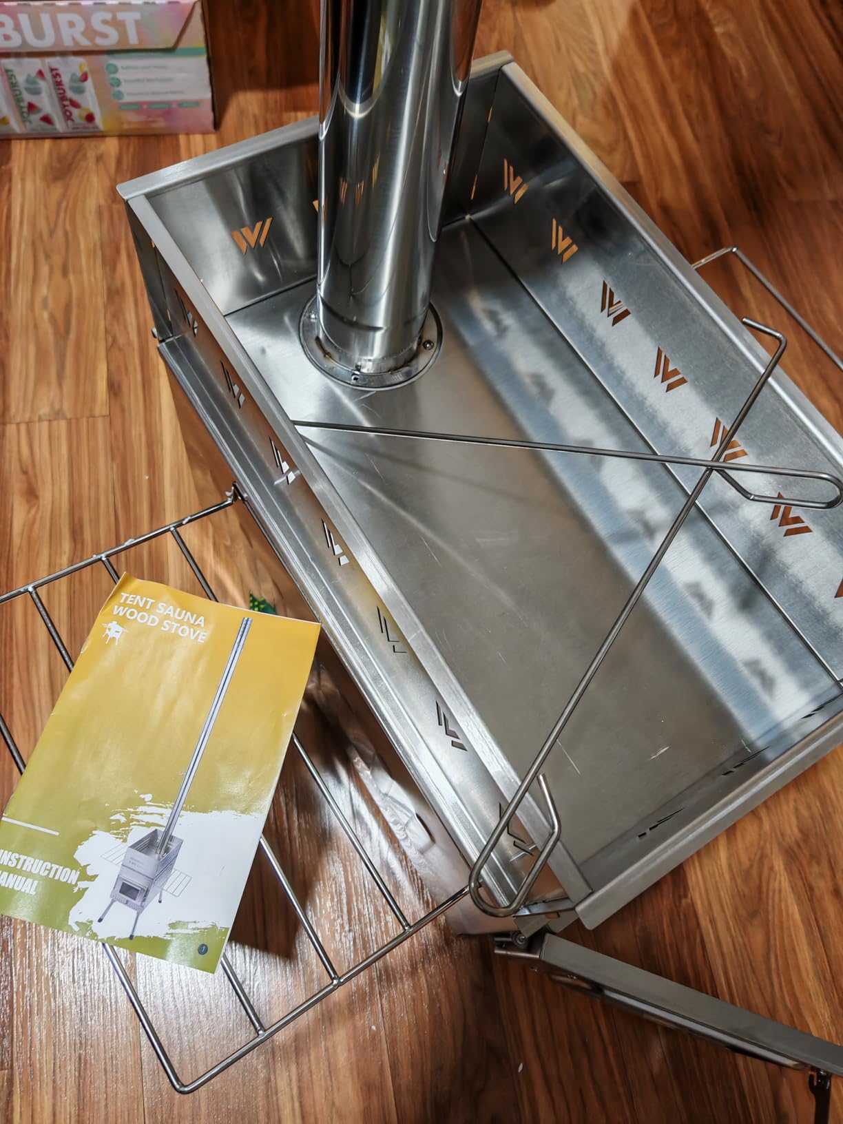 WillowyBe Outdoor Sauna Hot Tent Stove, Rocket Stove Heater, Portable Camping Wood Stove for Dry Sauna, Cooking for Husband and Friends customer photo 2