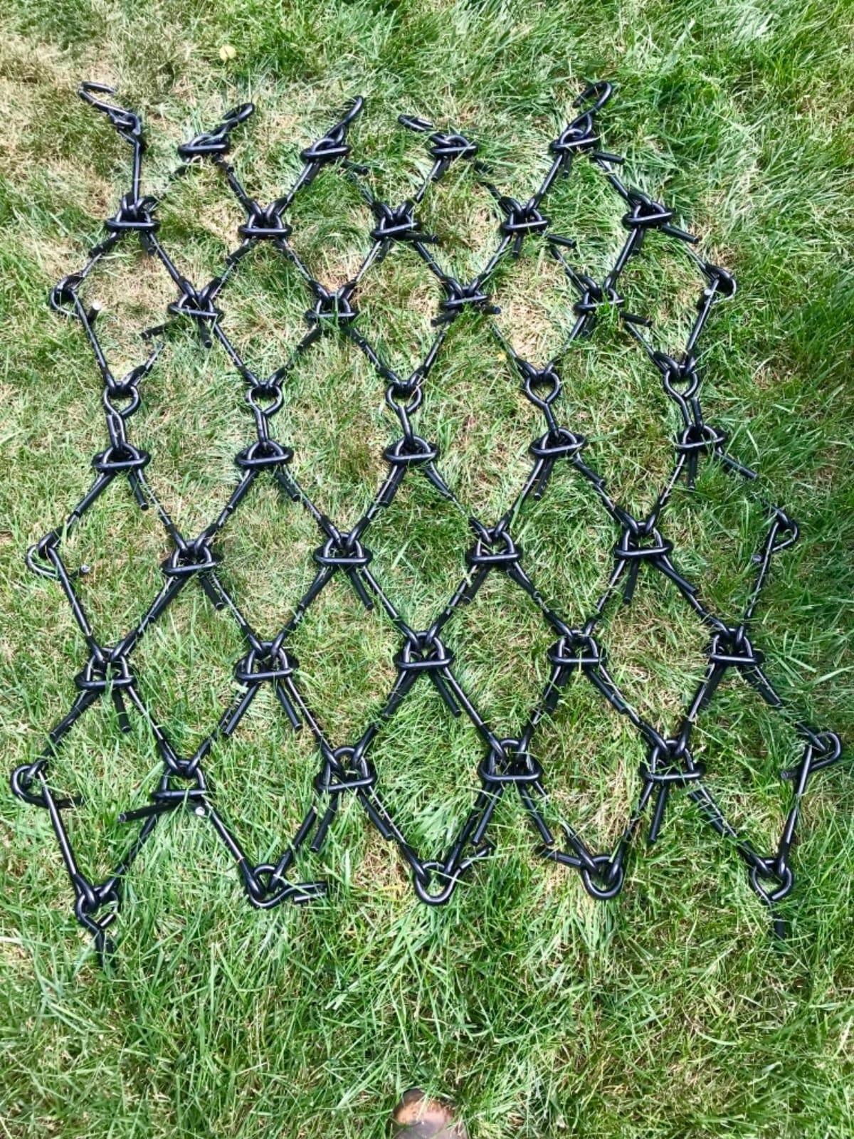 Field Tuff 6 by 4 Foot Tow Behind Heavy Duty Drag Harrow with Powder Coat Paint Finish for Patio, Garden, and Lawn Tractor Attachments, Black customer photo 1