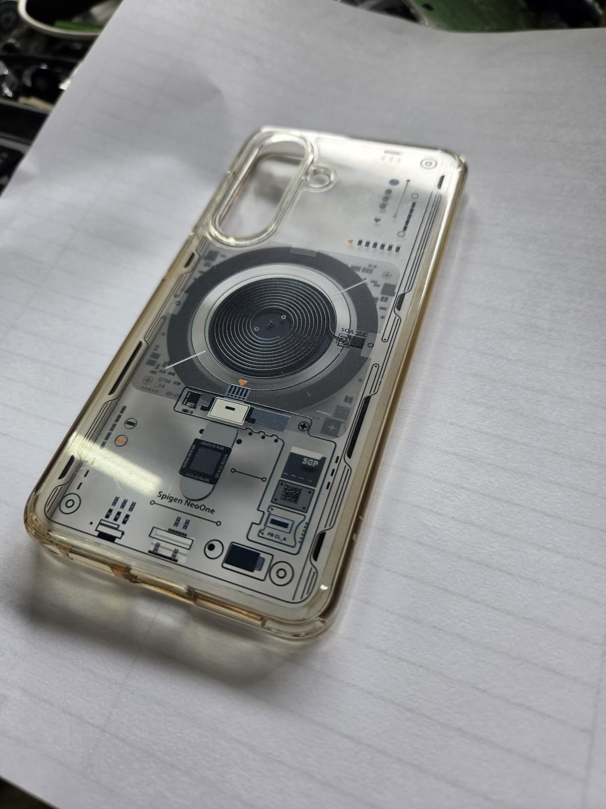 Spigen for Galaxy S24 Ultra Case, Ultra Hybrid MagFit [Anti-Yellowing] [Compatible with MagSafe] [Fast Wireless Charging] - Zero One Natural Titanium customer photo 2