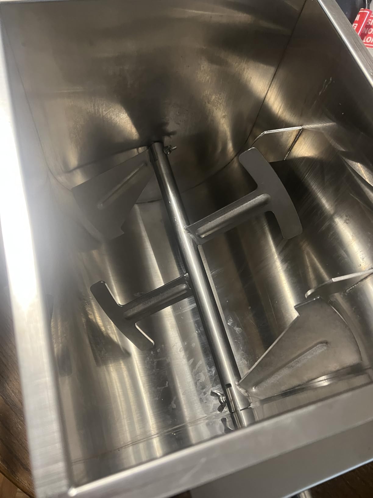 CLIVIA Manual Meat Mixer, 30 Pound Meat Mixer for Sausage, 30lbs Capacity Tilt Tank Sausage Mixer Stainless Steel Food Processer for Meat, Vegetable, Burger, Dumplings customer photo 2