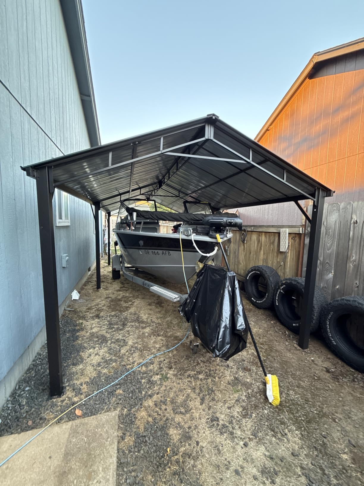 GREEN PARTY 10x20 ft Metal Carport Heavy Duty Frame Canopy Garage Shelter | Galvanized Steel Roof, Reinforced Frame Car Ports, UV&Wind Resistant, Outdoor All-Weather Use, for Car, Trucks, SUV and Boats customer photo 1