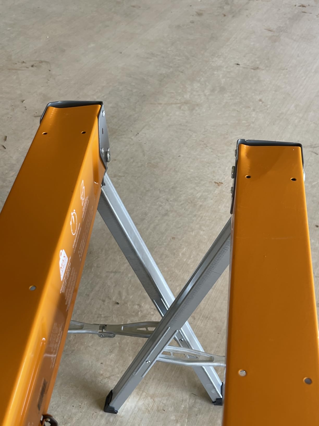 BORA Workhorse Saw Horses 2 Pack Folding Heavy Duty Sawhorse Pair - Heavy Duty Saw Horse for Contractors Portable Workbench - PM-3330T customer photo 2