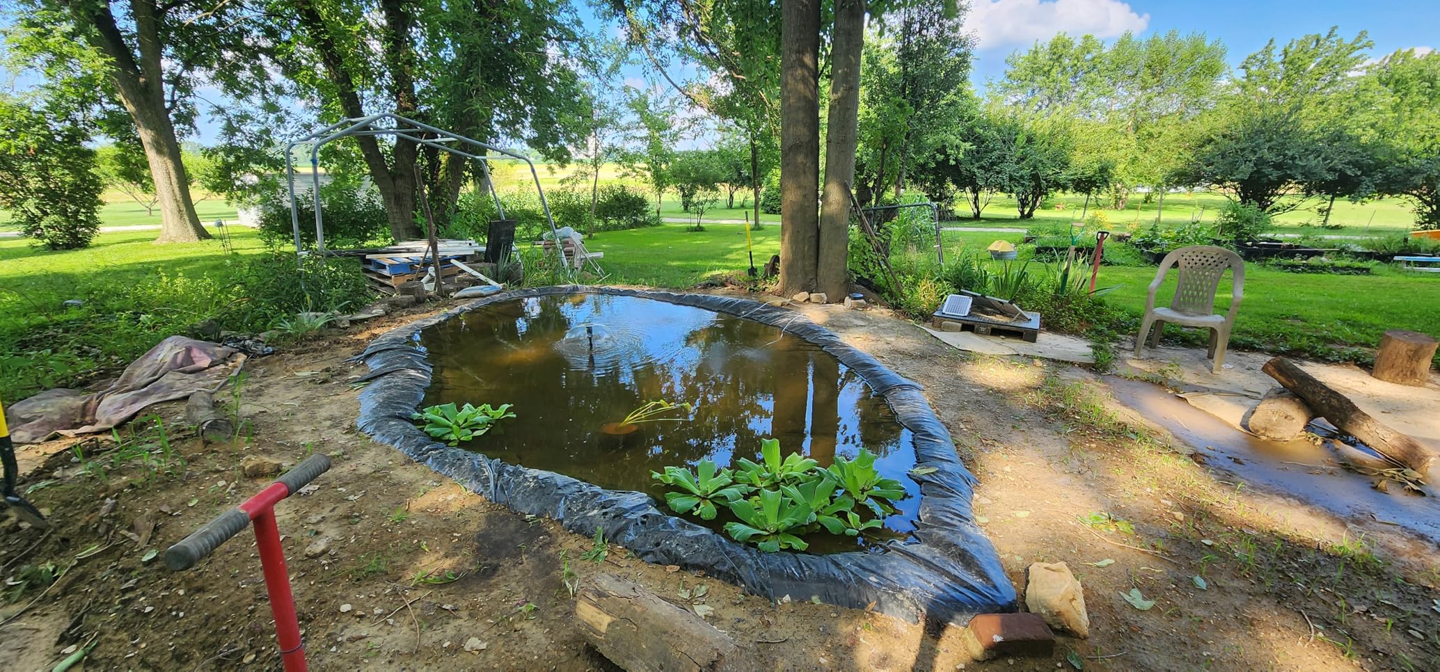 POPOSOAP 15W Solar Pond Aerator, Solar Aerators for Ponds with 4400mAh Battery, Solar Aquarium Air Pump with 2 Outlets and Power Display, 3 Mode Solar Air Pump for Fish Pond Tank Hydroponics Wildlife customer photo 2