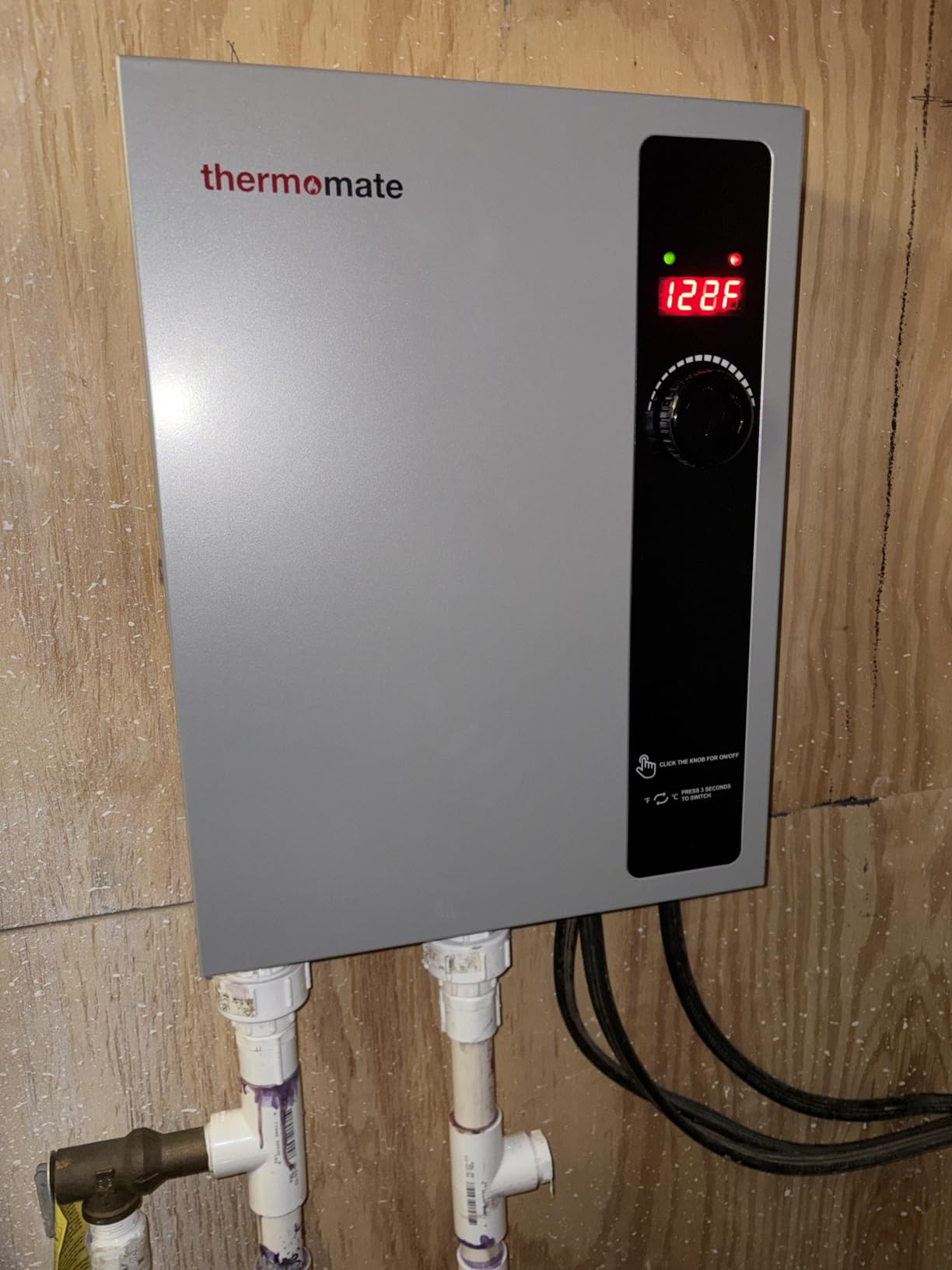 Tankless Water Heater Electric, ThermoMate 8kW at 240 Volt, On Demand Instant Hot Water Heater for Point of Use, Self-Modulating Save Energy, Save Space, 1.56GPM at 35°F Rise customer photo 1