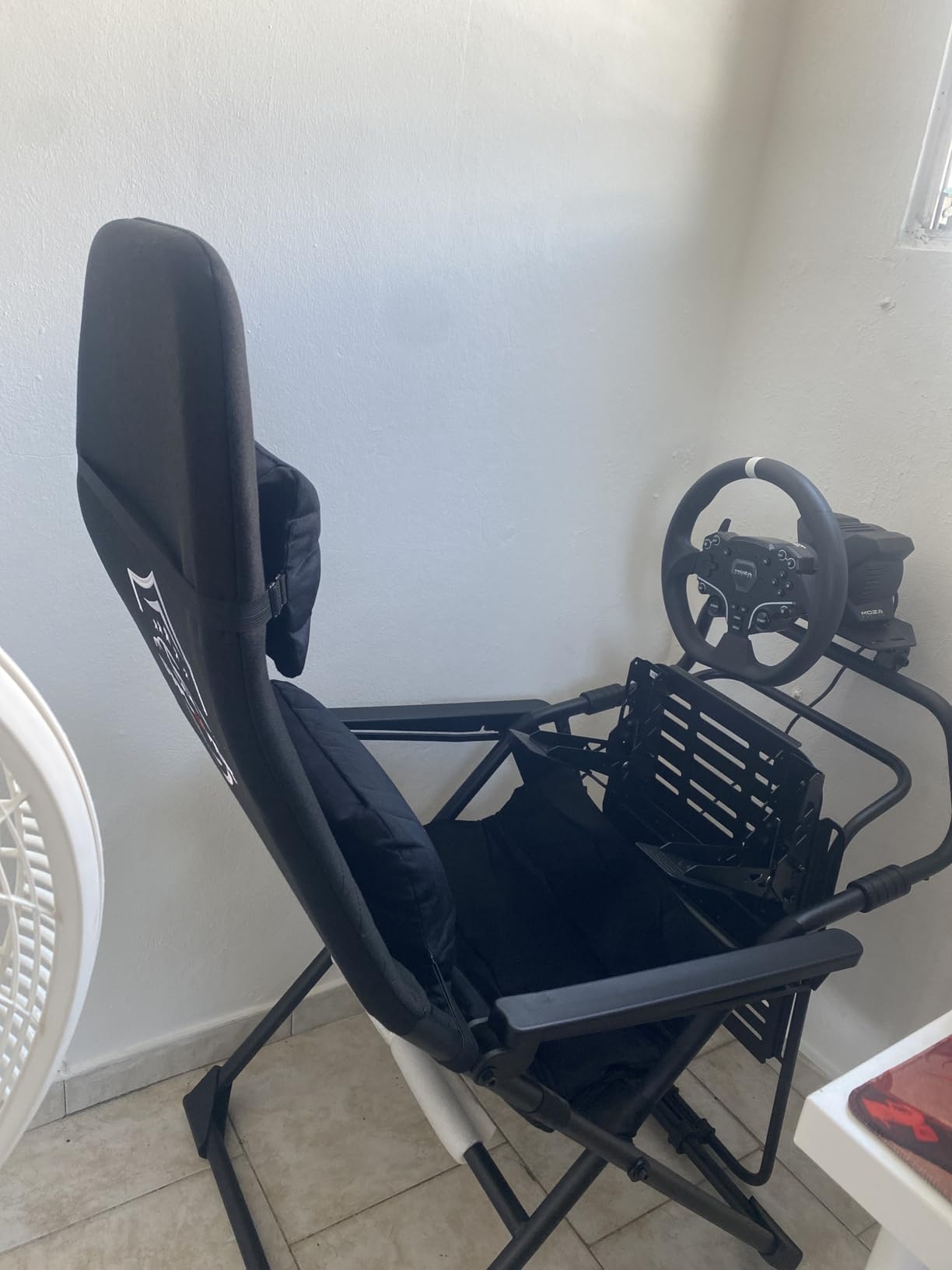 GTPLAYER Sim Racing Cockpit Foldable & Adjustable for High Performance Sim Racing Compact & Flexible Supports All Steering Wheels & Pedals for PC Wheel and Pedals Not Included (Black) customer photo 2