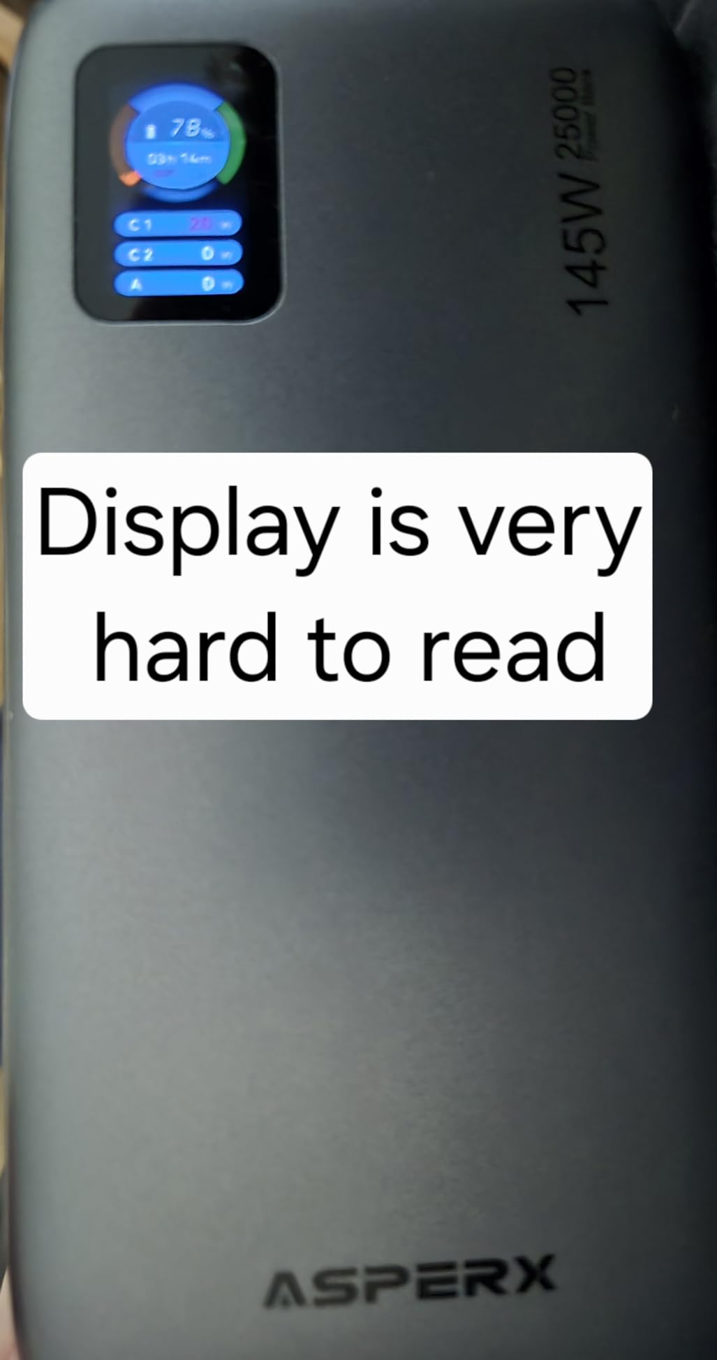 AsperX Laptop Power Bank, 25,000mAh 140W PD 3.1 Fast Charging USB C customer photo 2