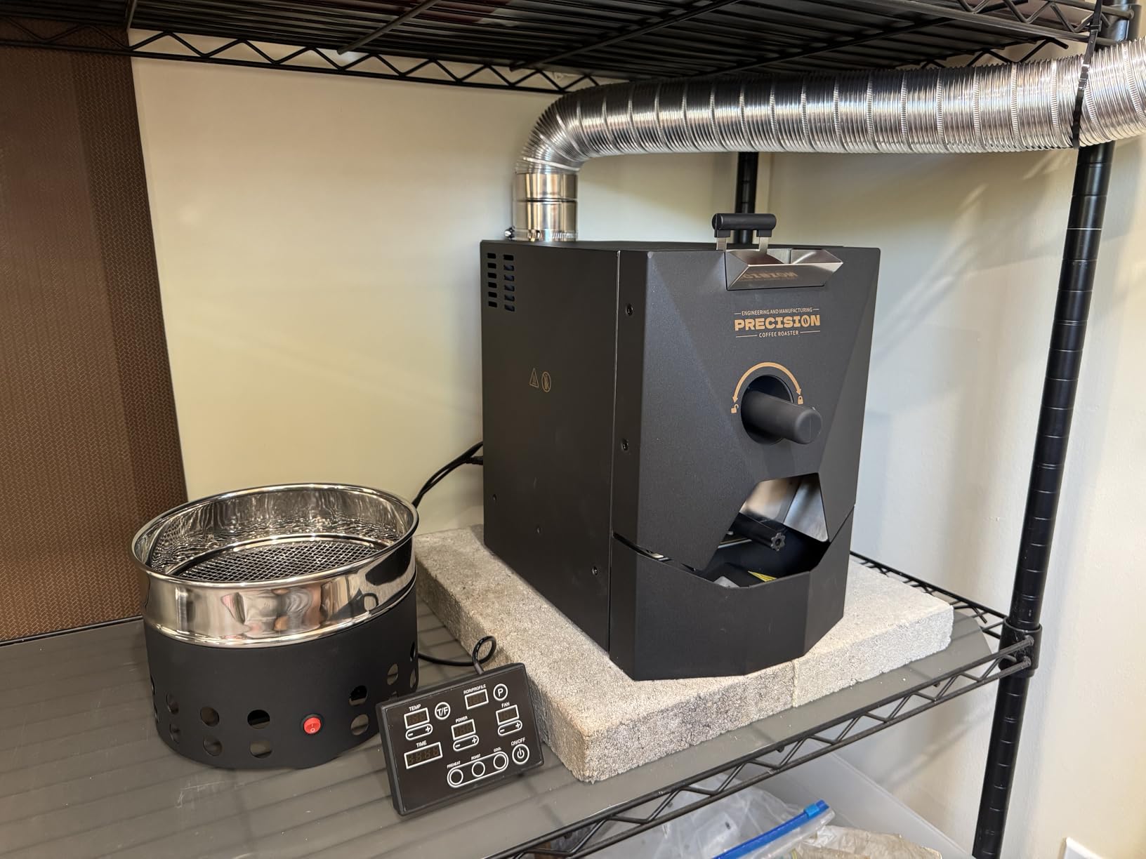 1Pound Electric Coffee Roaster for Home Use, Automatic Roasting And Easy Operation, With A Smoke Filter, 2 Chimney Tube, And Chaff Collector customer photo 2