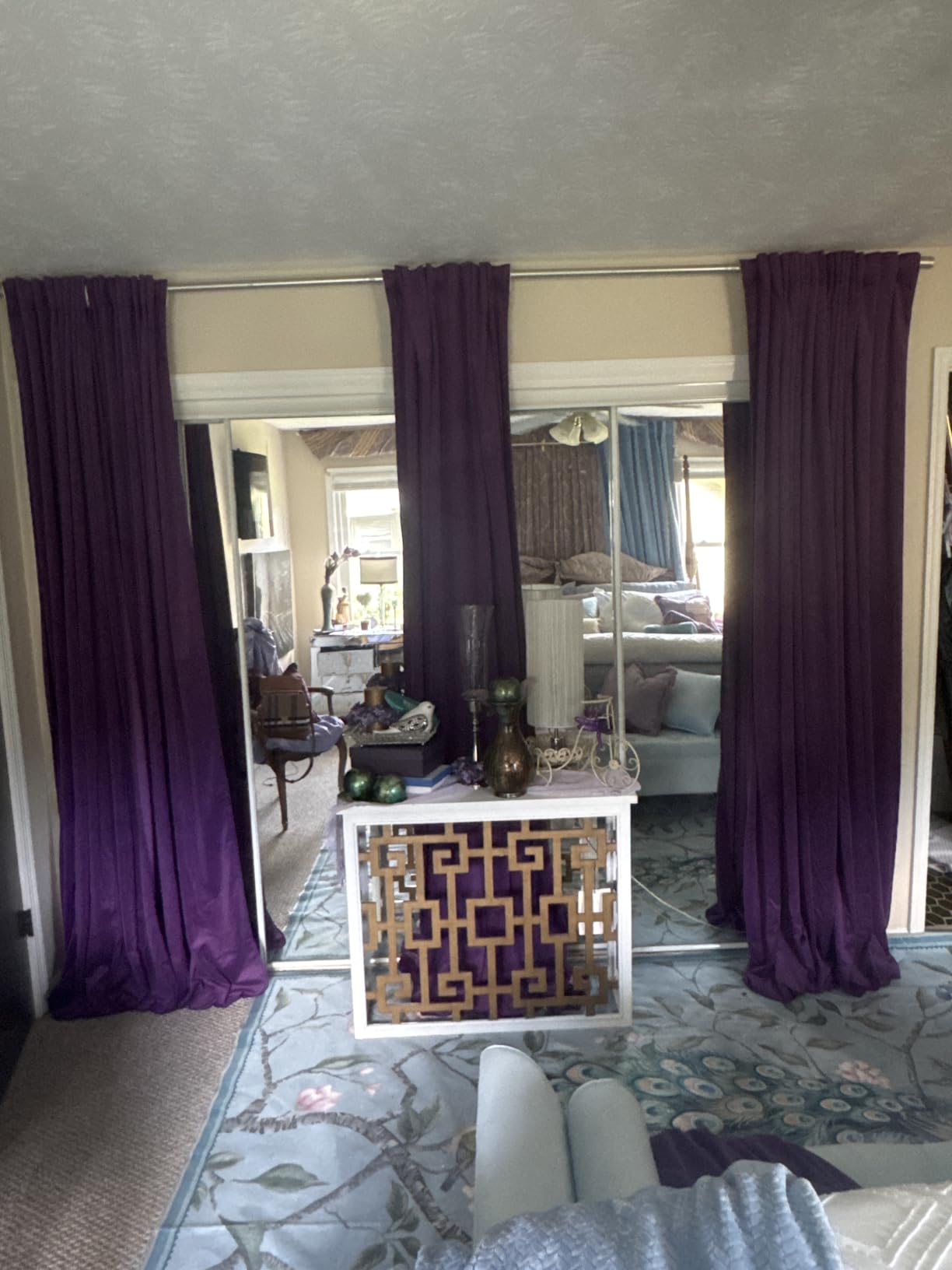 StangH Extra Wide Black Velvet Curtains for Theater, Luxury Room Darkening Thermal Insulated Window Drapes Privacy Room Dividers for Doorway Bedroom Office, W100 x L84, 1 Panel customer photo 1