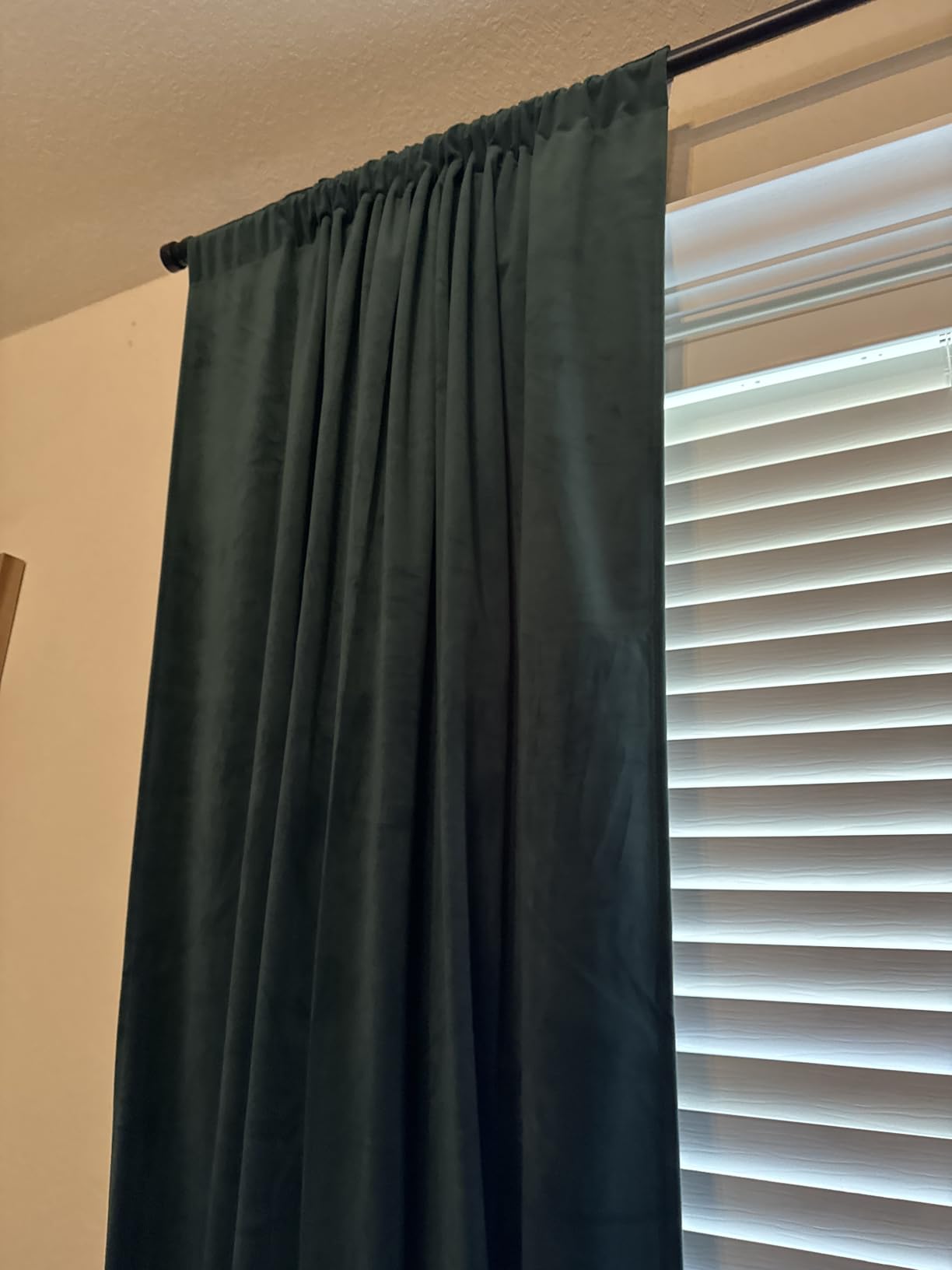 StangH Extra Wide Black Velvet Curtains for Theater, Luxury Room Darkening Thermal Insulated Window Drapes Privacy Room Dividers for Doorway Bedroom Office, W100 x L84, 1 Panel customer photo 2
