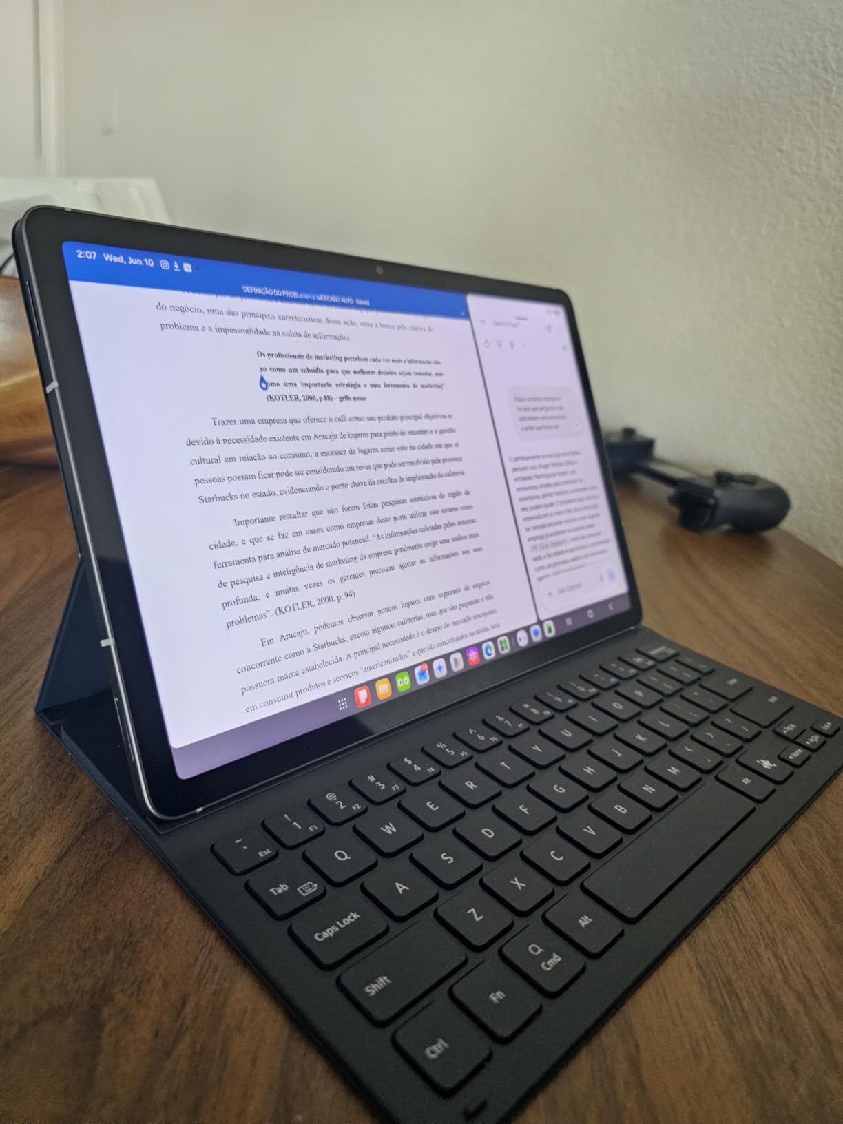 Samsung Galaxy Tab S9 | S9 FE | S10 FE, FE Book Cover Keyboard Slim - AI Key for Galaxy Tab S10 FE, Detachable Platform, PC-Like Experience, Wireless Keyboard Sharing customer photo 1
