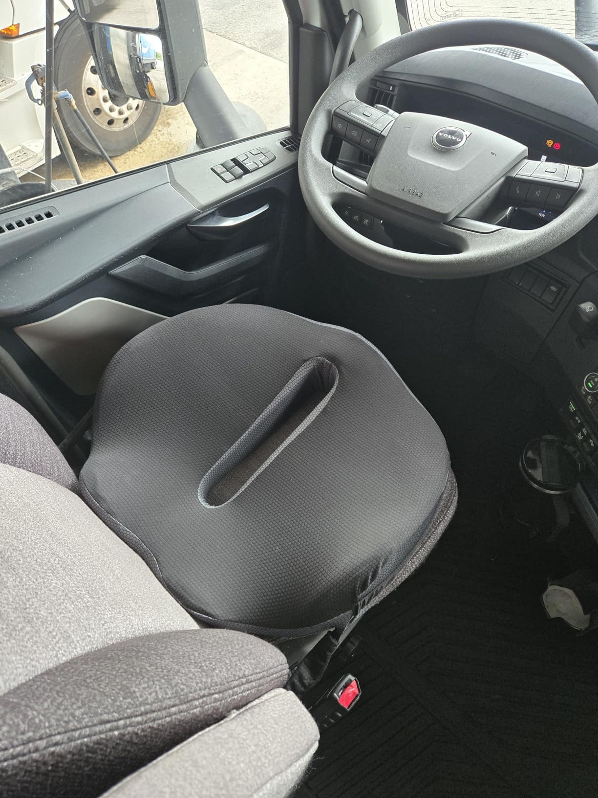 XL Truck Seat Cushion for Truck Driver Seat Cushion - Upgraded Back Support, CertiPUR-US® Certified - Thick Memory Foam, Pain Relief for Hours of Driving, Trucker Approved Big Rig - Black customer photo 1