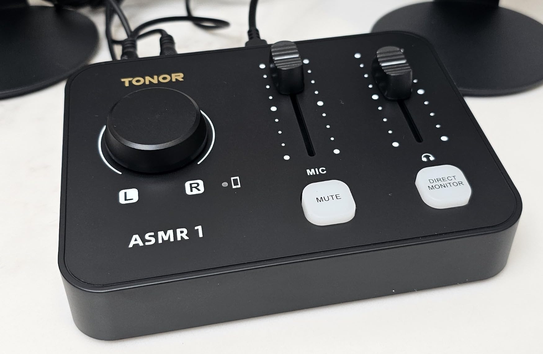 TONOR ASMR Microphone Equipment Bundle with Audio Interface, Immersive 3D Stereo Audio, Dual Condenser Mics with Audio Mixer, Clear Sound, Volume Control, with Furry Windscreens, Set for ASMR, Black customer photo 1