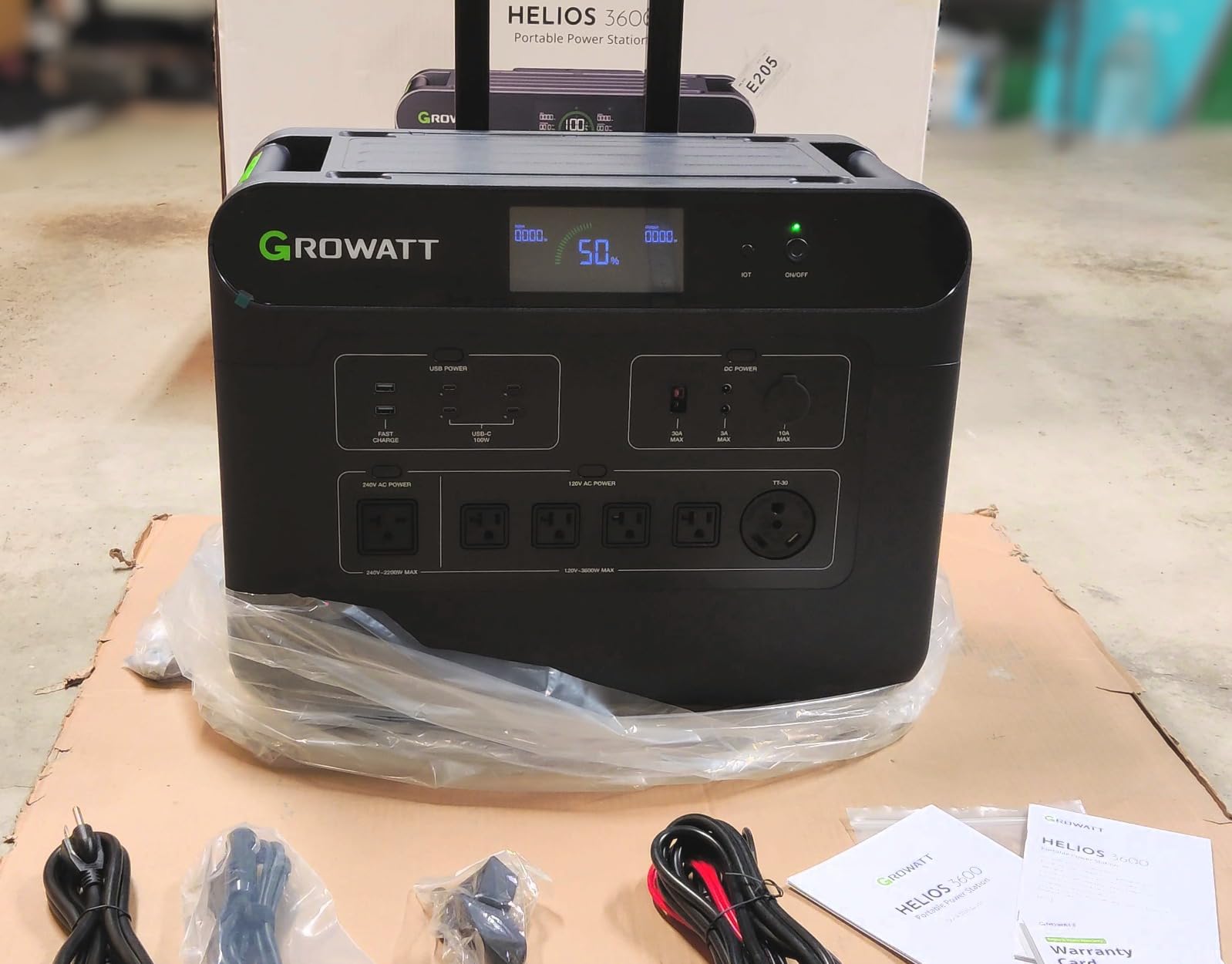 GROWATT HELIOS 3600 Portable Power Station with 400W Solar Panel | 3600Wh LFP Expandable to 240V/7200W AC Output, Up to 36kWh, Solar Electric Generator for Whole House Backup, RVs, Emergencies customer photo 1