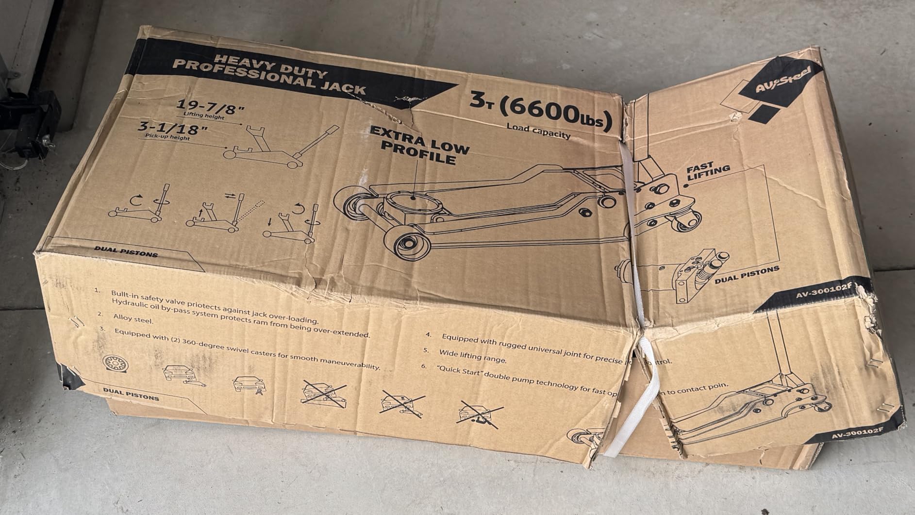 Low Profile Floor Jack 3 Ton (6600 lbs), Heavy Duty Hydraulic Jack for Car, Heavy-Duty Floor Jack with Dual Pistons Quick Lift Pump, Car Floor Jack with Lifting Range 3-1/8'' to 19-7/8'' customer photo 2