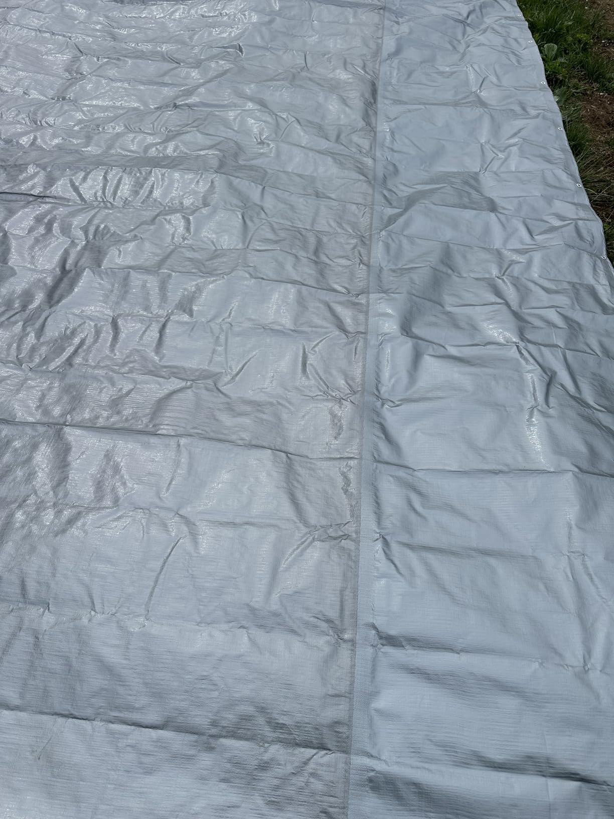 Heavy Duty Tarp 30' x 40', 12 Mil Thick Waterproof Poly Tarps, High Durability, Rip and Tear Resistant with Metal Grommets Every 20 Inches (Silver/Black) customer photo 1