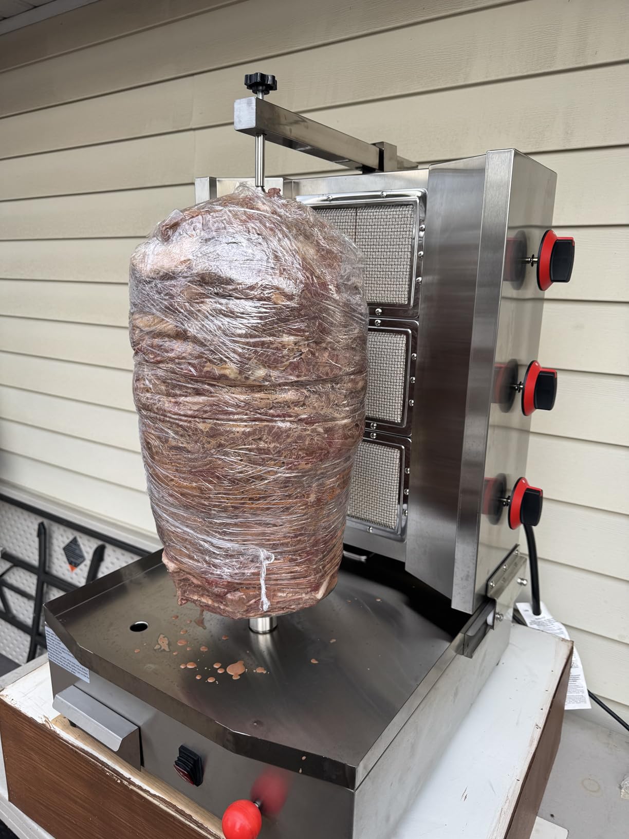 3 Burners Shawarma Grill Machine Commercial Vertical Rotisserie Grill Gyro Meat Doner Kebab Machine for Kitchen Restaurant customer photo 1