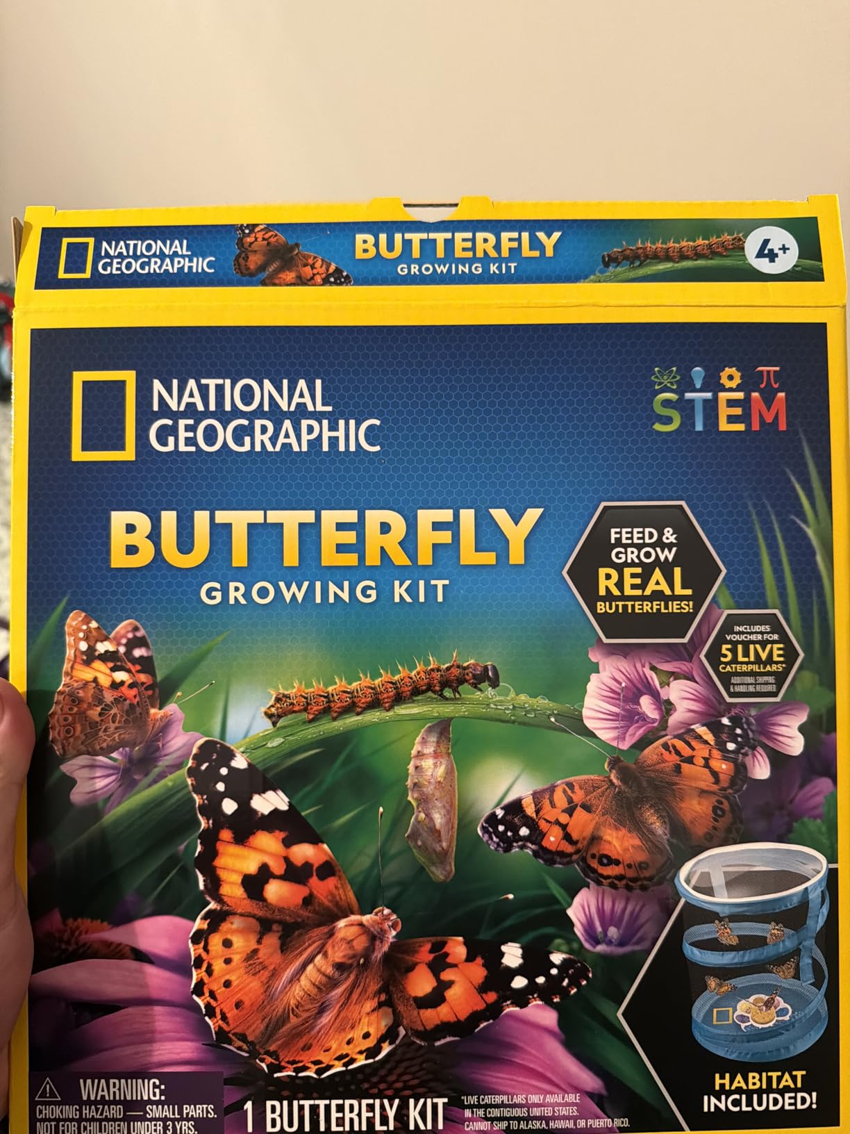 National Geographic Butterfly Growing and Bug Catcher Kit for Kids | Butterfly Habitat, Voucher for 5 Caterpillars, Magnified Bug Habitat, Catching Tools, Metamorphosis Science, Outdoor Learning customer photo 1