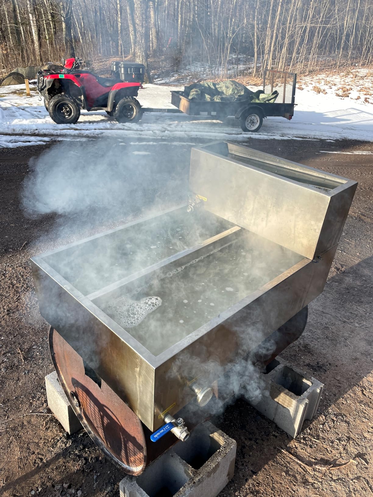 VEVOR Maple Syrup Evaporator Pan, 24.9 Gal, 24 x 24 x 10 Inch Maple Syrup, 304 Stainless Steel Maple Syrup Pan, Evaporator Pan with 1 Valve and 3 Heating Methods, for Home, Outdoor customer photo 1