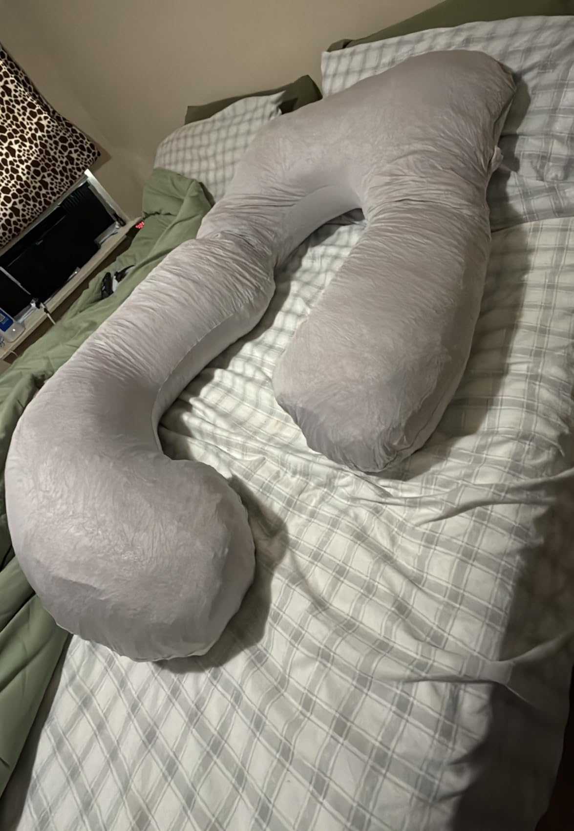 Cooling Pregnancy Pillows for Sleeping, 65'' Full Body Pillow, Light Grey | Sasttie Maternity Pillow, OEKO-TEX, Down Alternative, Removable Cover, Pregnant Women Must Haves, Maternity Essential customer photo 2