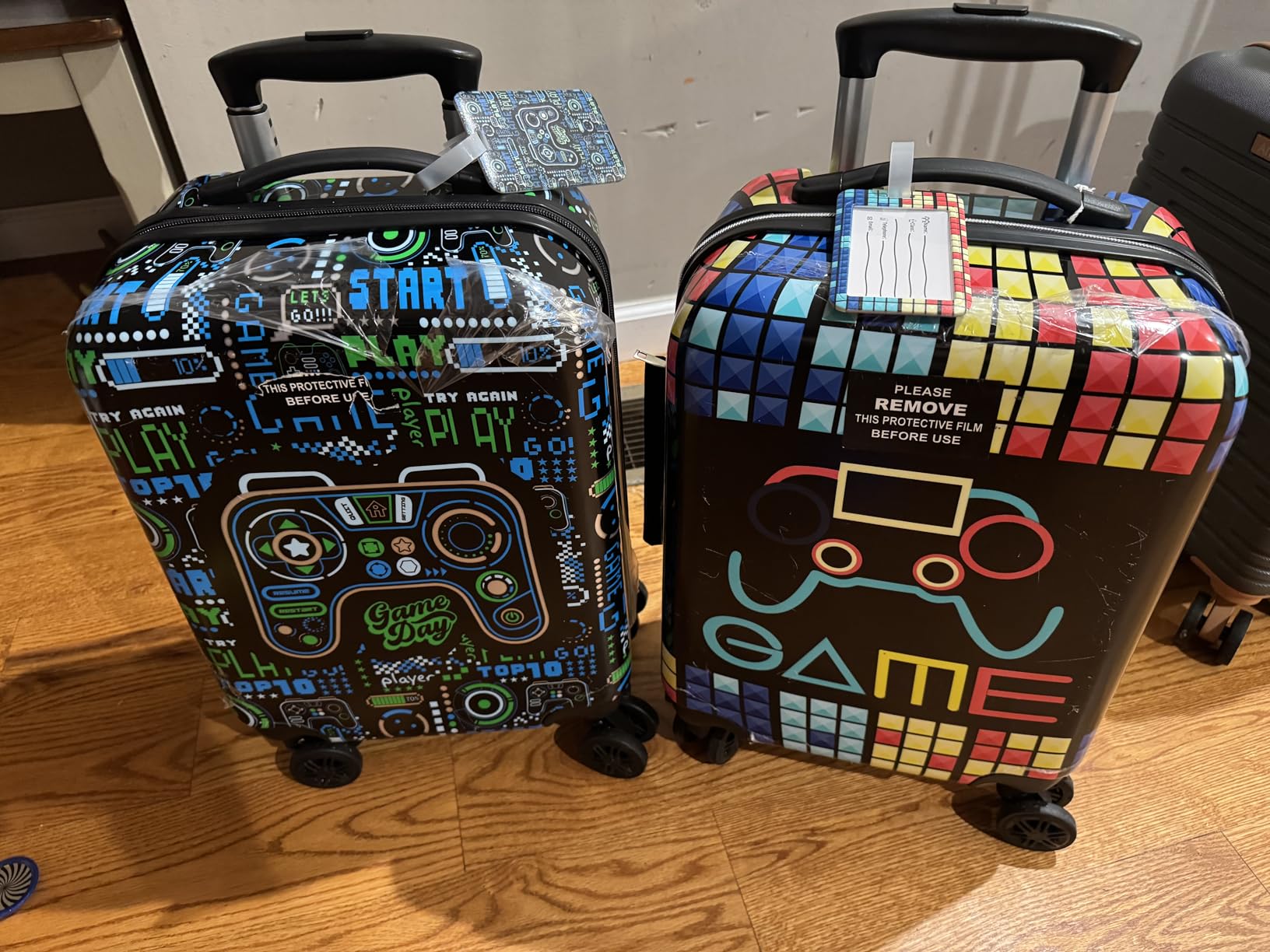 Kids Suitcase Set for Boys Hardside Luggage with Spinner Wheels 2 Piece 16inch Toddler Suitcase for Boys Travel Carry on Luggage Airline Approved customer photo 1