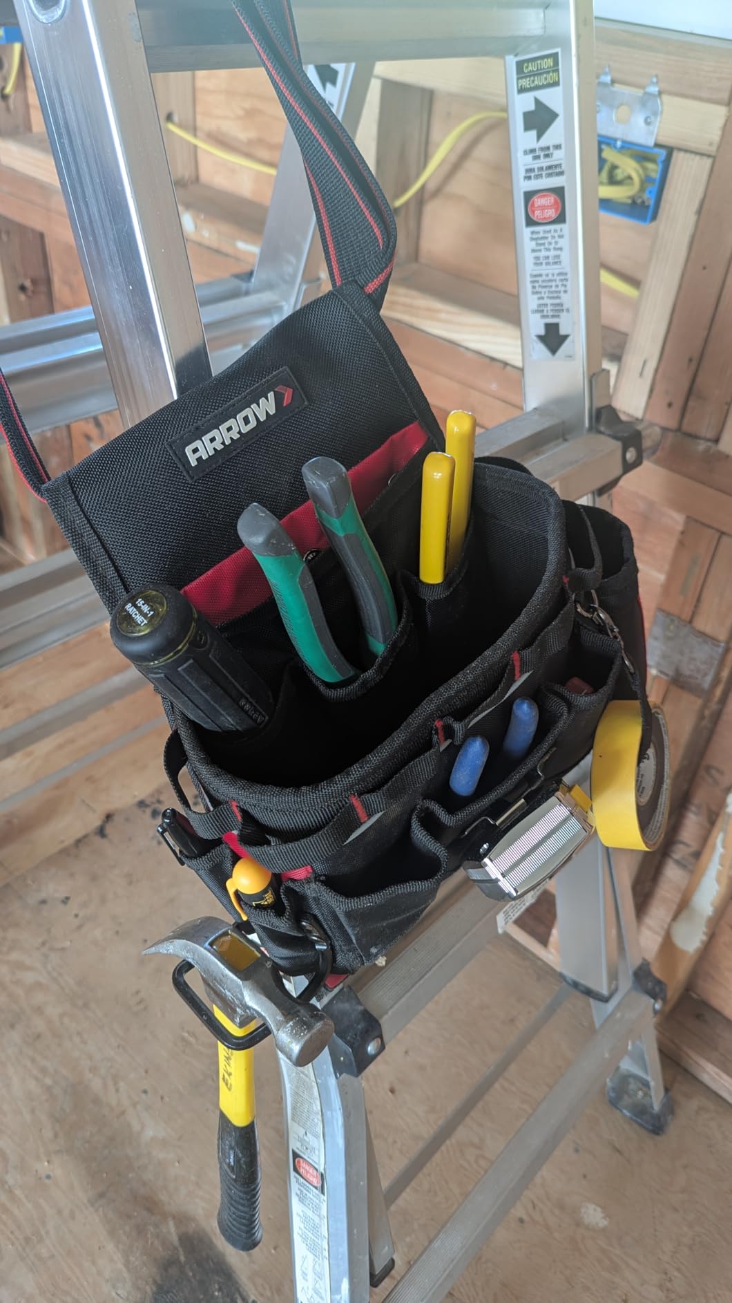 ARROW Tool Belt Heavy-Duty, Electrician Tool Pouch with 10 Pockets | 840D Oxford Fabric, Adjustable Tool Belts for Men Women Electrician Carpenter, Construction customer photo 1