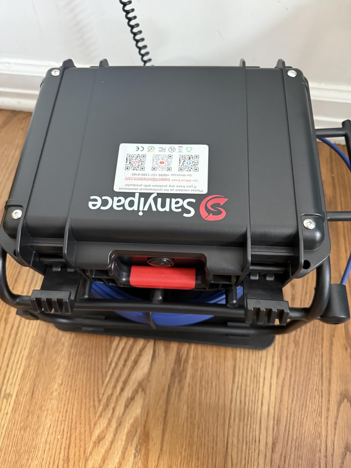 Sanyipace Sewer Camera Self-leveling with Locator, 512Hz Drain Camera with Distance Counter, Waterproof 100FT/30M Pipe Camera with 9