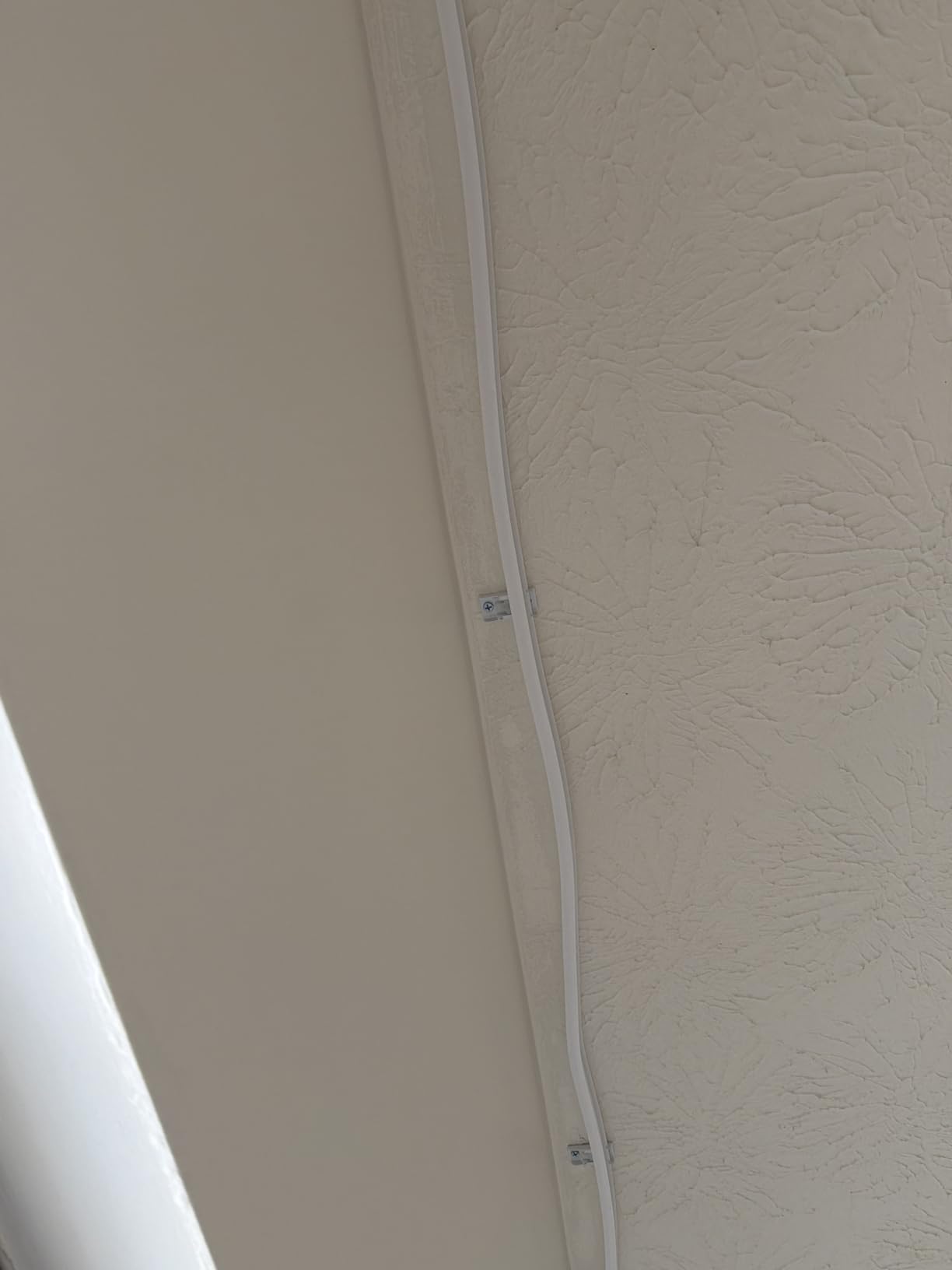 Flexible Bendable Ceiling Curtain Track, 9.8 ft (3 m), White | PVC, Stainless Steel & Metal, Ceiling Mounted, Smooth Gliding, for Bay Windows, RVs, Shower Curtains & Room Dividers customer photo 1
