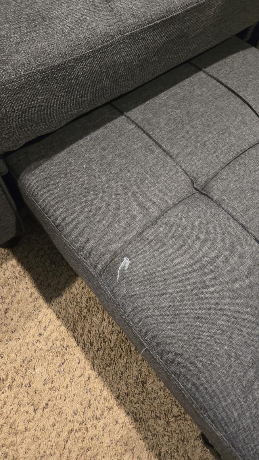 Ahomly Convertible Sofa Chair Bed, 3-in-1 Linen Pull Out Chair, Dark Gray | Multi-Functional Sleeper Chair Bed; Adjustable Backrest Recliner; Modern Linen Fabric, Living Room/Apartment/Small Space customer photo 2