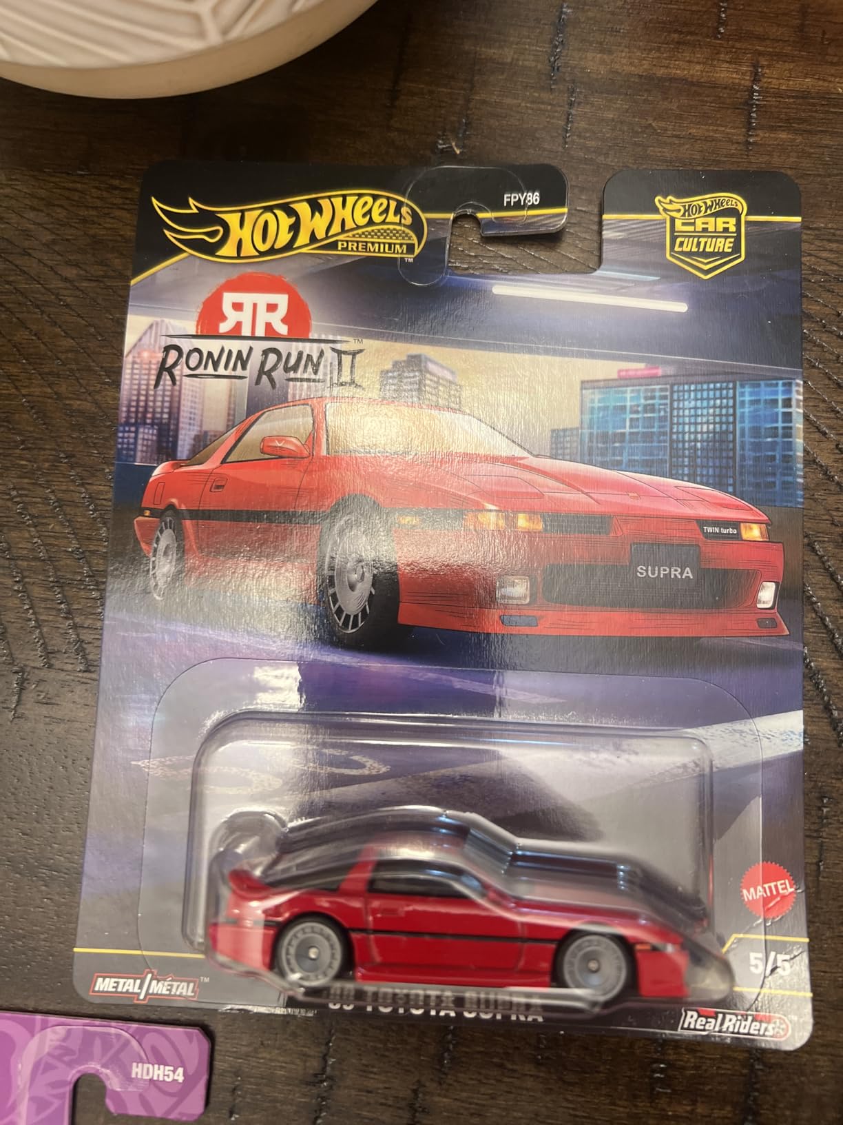 Hot Wheels Premium Car Culture Toyota Supra A70, Ronin Run 2, 1:64 Scale Die-Cast with Real Riders Tires customer photo 2