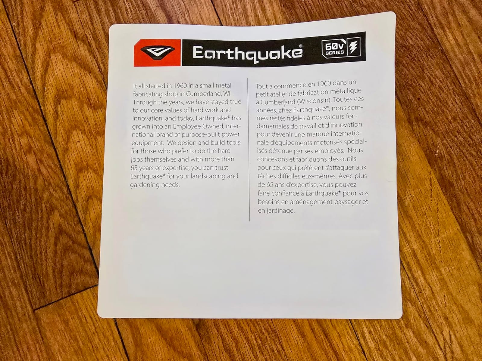 Earthquake 60V Walk Behind String Mower, Includes Two 4Ah Batteries, 22