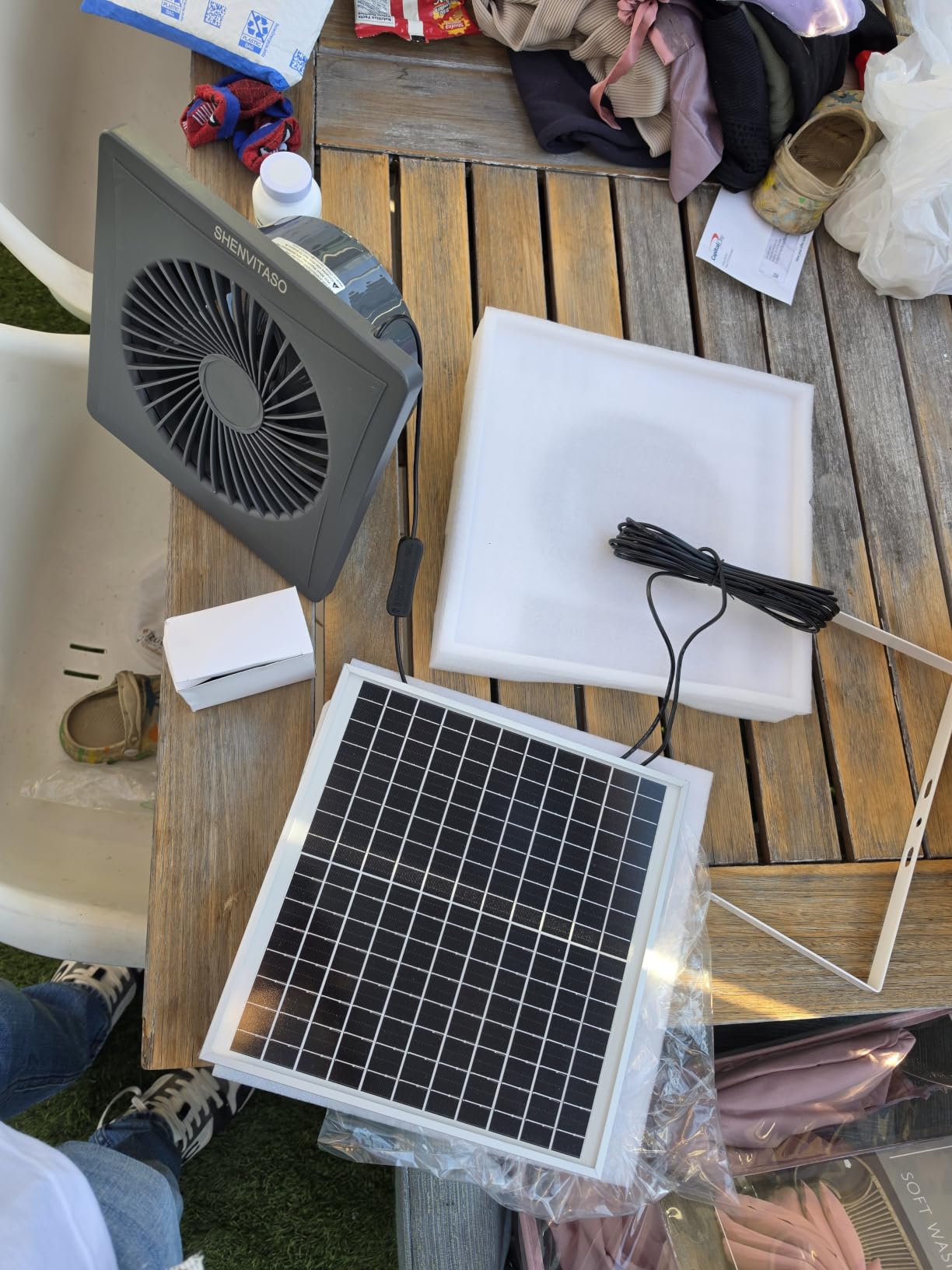 Solar Exhaust Fan, 25W Solar Panel + 8