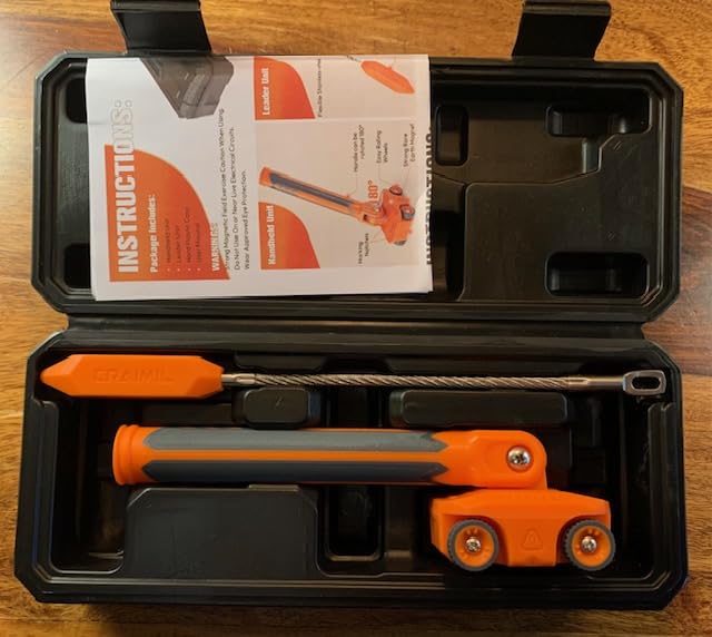 Magnetic Wire Puller for Electrical Wiring - Rare-Earth Magnets, Stainless-Steel Leader for Easy Cable Pulling in Walls & Tight Spaces, Doubles as Stud Finder, Includes High-Quality Hard Plastic Case customer photo 2