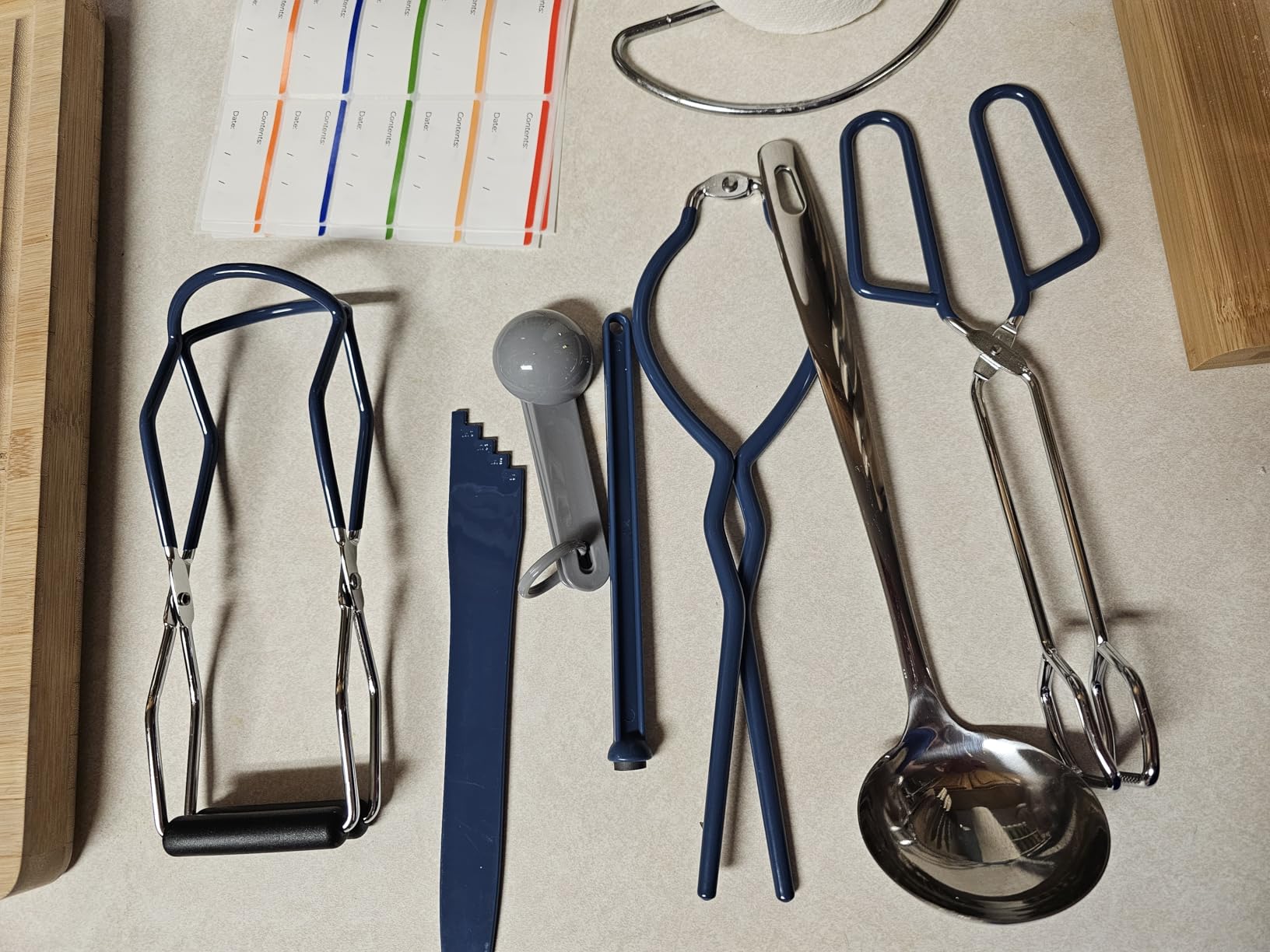 Canning Supplies Starter Kit, Canning Kit for Beginners of 9 with Jar Lifter, Wide Mouth Funnel, Wrench, Tongs, Lid Lifter, Bubble Popper, Canning Labels, Ladle, Measuring Spoon customer photo 1