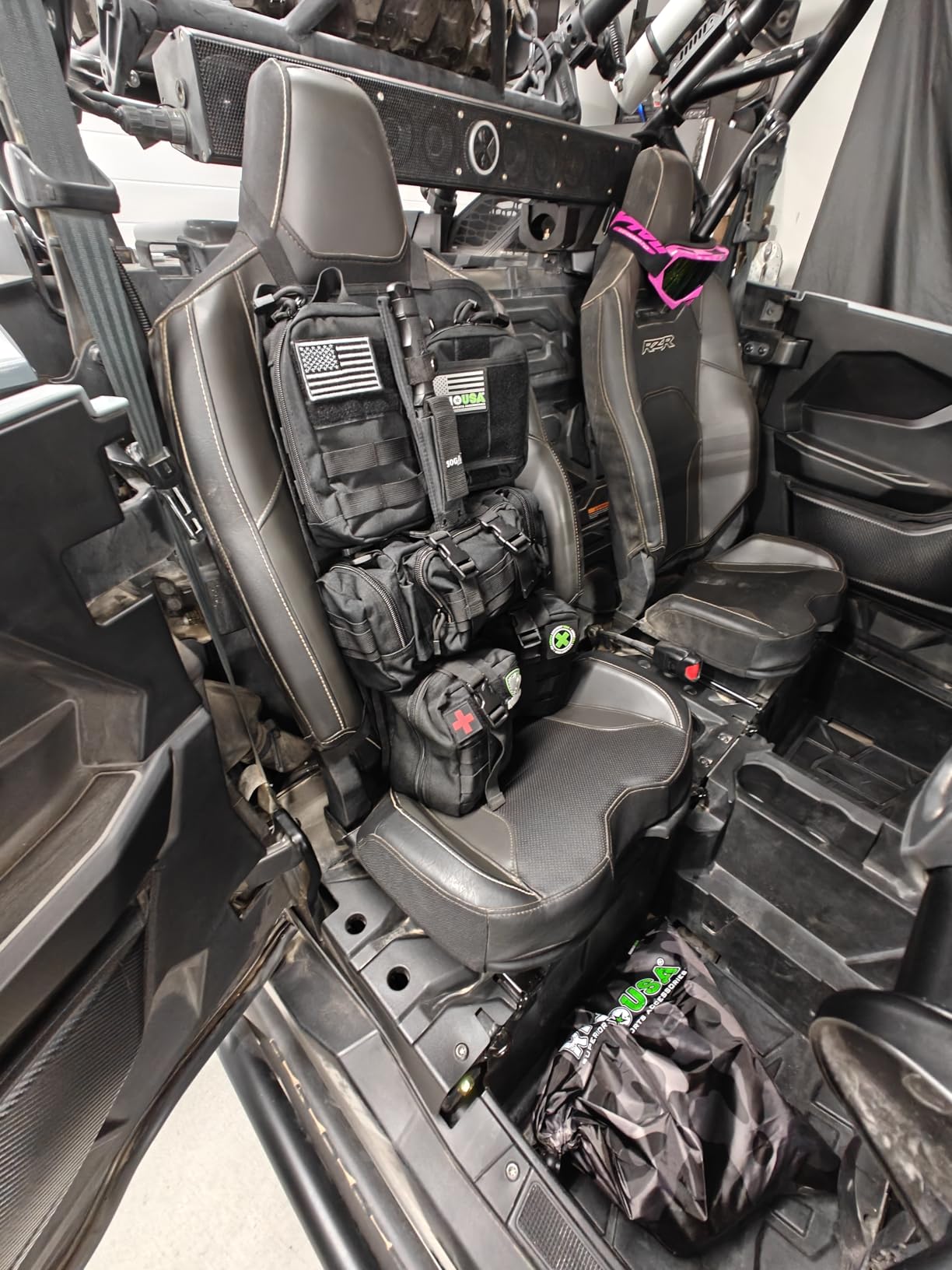 Rhino USA Tactical Car Seat Organizer - Military-Grade Molle Storage | Heavy Duty Seat Back Organizer with Pockets for SUV, Truck & Car Accessories. Molle-Compatible Tactical Design. Black customer photo 1