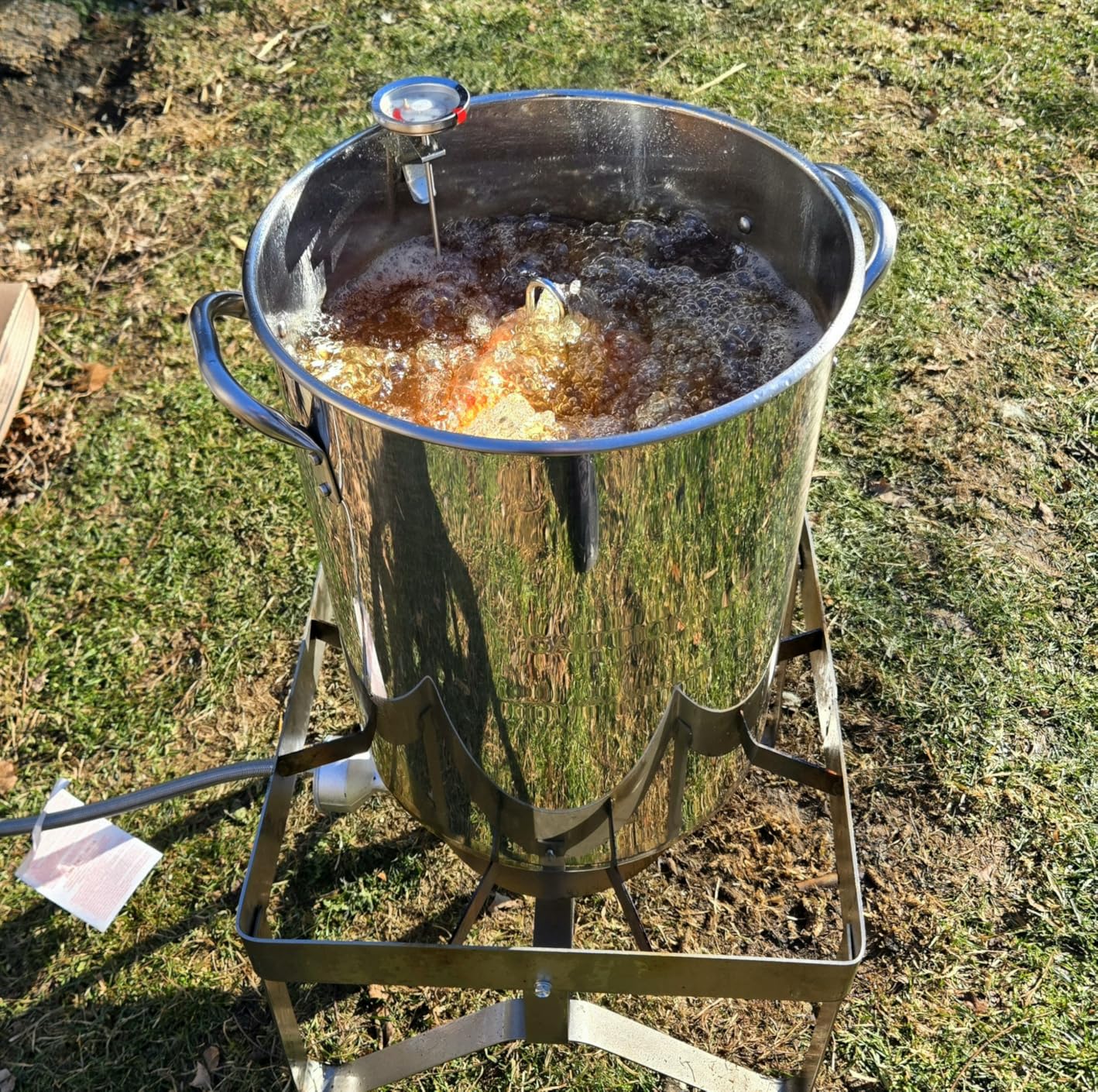 30QT Turkey & 10QT Fish Fryer | Stainless Steel | Cover | Skimmer Included | 50,000BTU Propane Burner | Outdoor Fryer | Seafood Boil Pot | Crab Shrimp & Crawfish Boiler with Basket customer photo 1