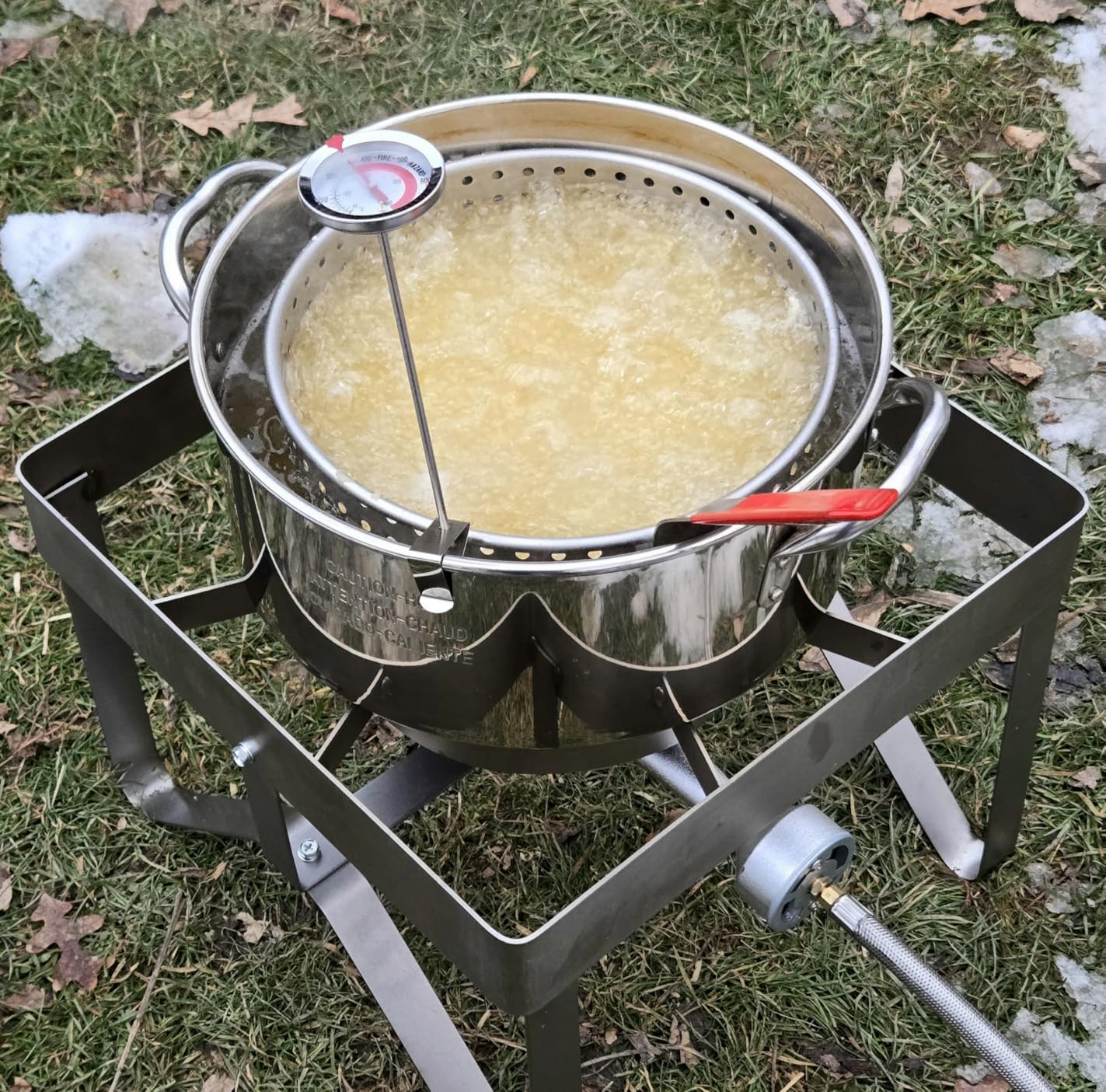 30QT Turkey & 10QT Fish Fryer | Stainless Steel | Cover | Skimmer Included | 50,000BTU Propane Burner | Outdoor Fryer | Seafood Boil Pot | Crab Shrimp & Crawfish Boiler with Basket customer photo 2