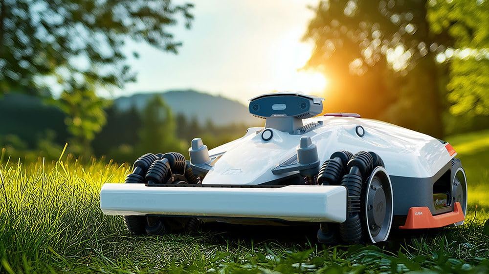 Mammotion LUBA 2 AWD 5000HX Robot Lawn Mower with 4G, Reception 1.25 Acres, Max. 1.48 Acres, All-Wheel-Drive for 80% Slope, UltraSense AI Vision & RTK Automatic Edge Mapping, 2.2