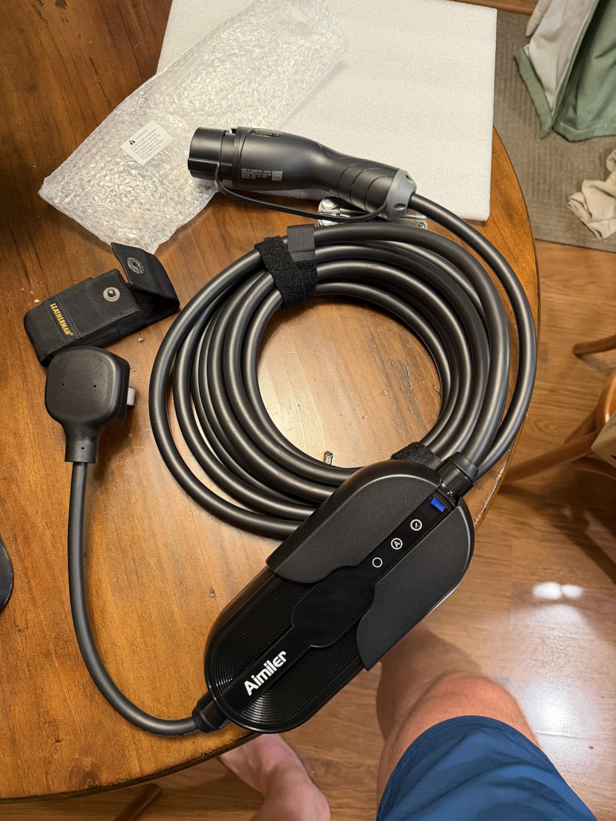 Level 2 Electric Vehicle (EV) Charger (WiFi APP/Plug-Play), 40A, 25ft Cable ETL Certified, 220V-240V NEMA 14-50P Plug EVSE w/ J1772 Connector, Portable EV Car Charging Stations (Jet) customer photo 2
