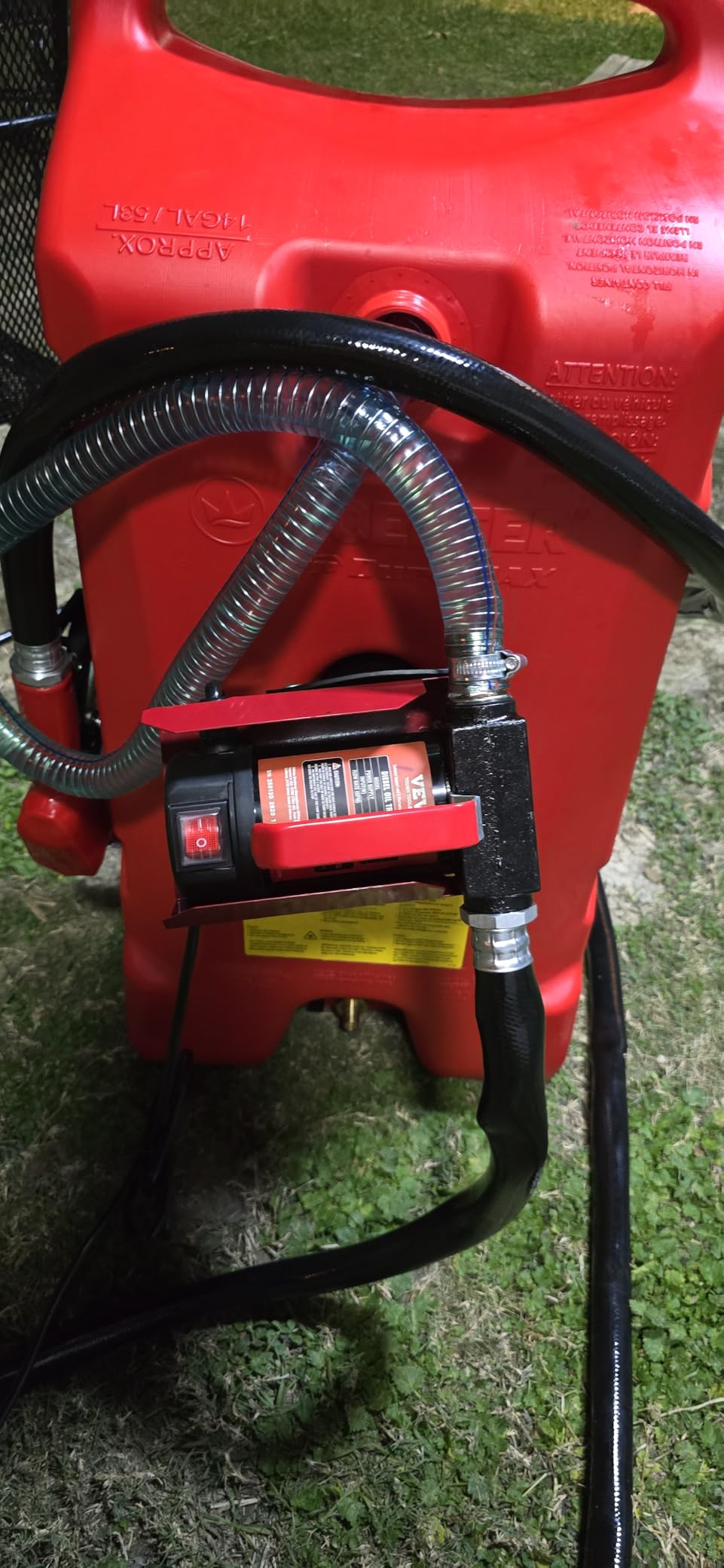 VEVOR Diesel Fuel Transfer Pump Kit, 12V 10 GPM DC with Automatic Shut-off Nozzle and Hose, Portable Electric Self-Priming Fuel Extractor Pump customer photo 1