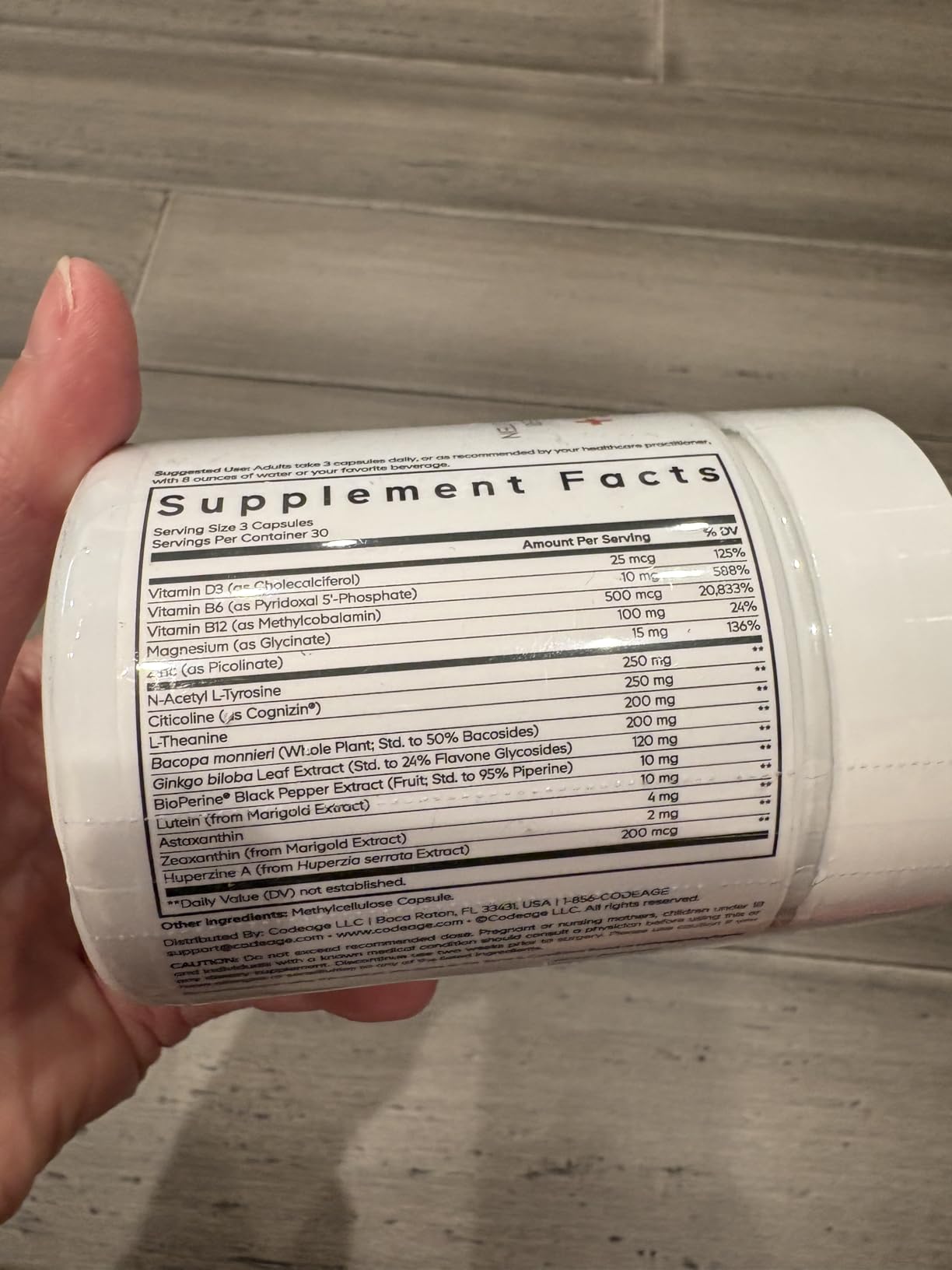 Codeage E-Sport Vitamins, Cognizin, Bacopa, L-Theanine, 90 Capsules | Citicoline as Cognizin, bacopa monnieri, astaxanthin, L-theanine, ginkgo, acetyl-L-tyrosine, huperzine A, lutein. Non-GMO. customer photo 1