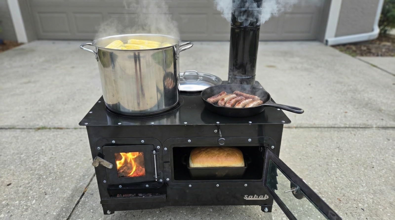 Trailblazer Cookstove - Wood Fired Stovetop with Oven for Off-Grid Living, Camping, RV, Hunting, Prepping, Emergency Heat & Cooking customer photo 1