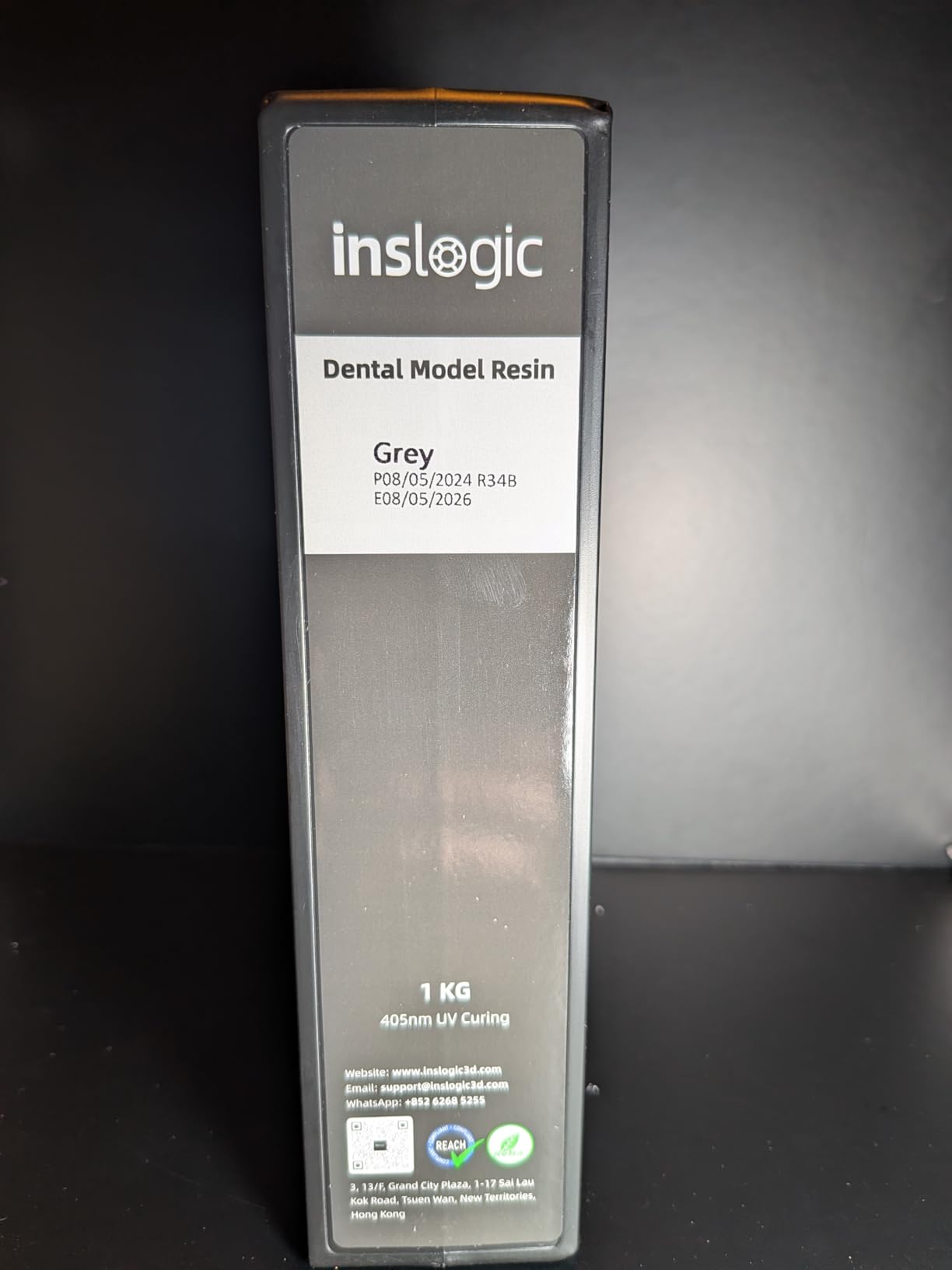 Inslogic Dental Model 3D Printer Resin, High Accuracy, Low Odor, 1kg Gray | Crown & Bridge Use, Aligner Models, Scratch Proof, Professional Matte Look, Dimensional Stability customer photo 2