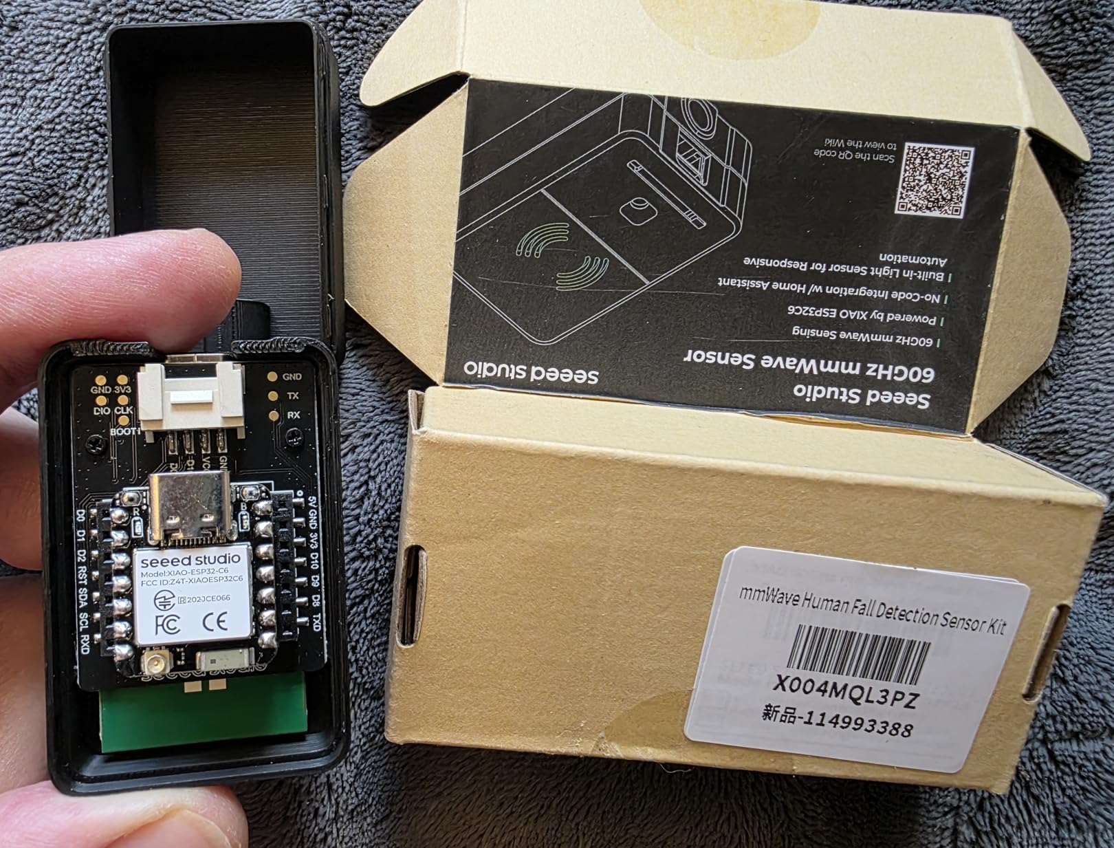 XIAO MR60FDA2 60GHz mmWave Human Fall Detection Sensor Kit, ESP32C6, Wi-Fi, BLE, Home Assistant Compatible, 6m Range customer photo 1