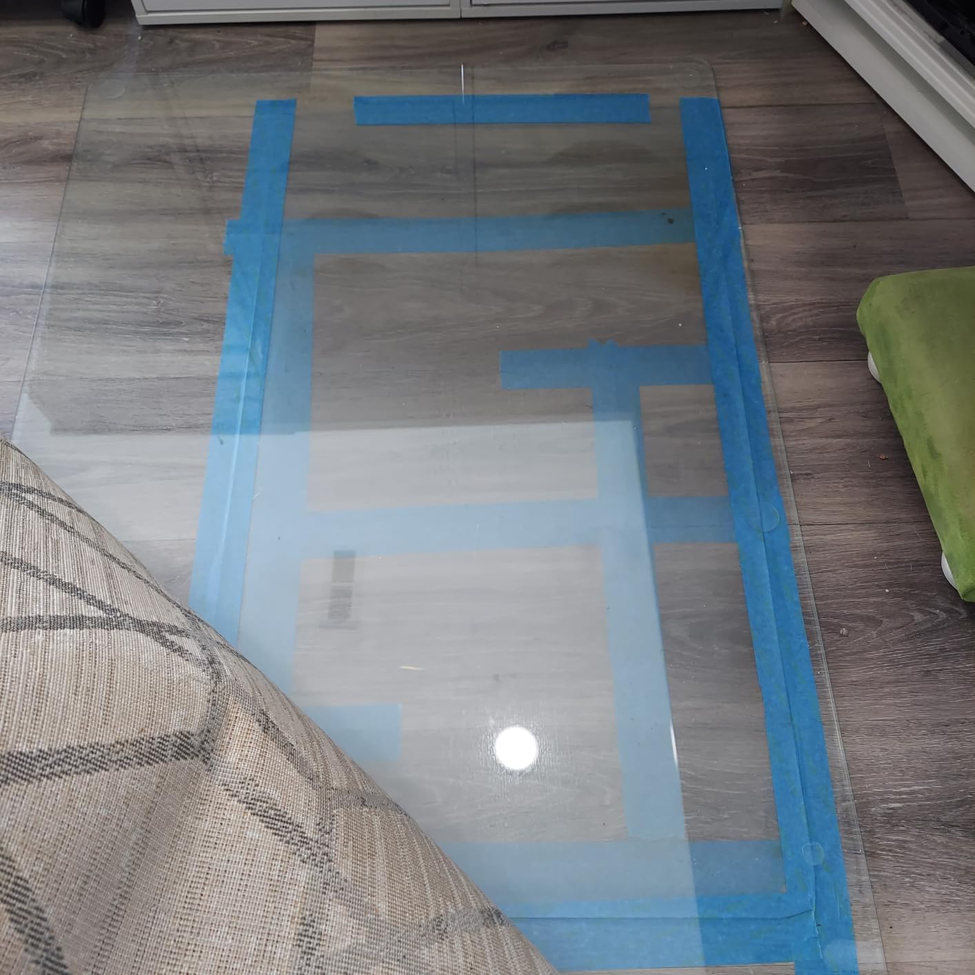 Koonmi Tempered Glass Chair Mat 36